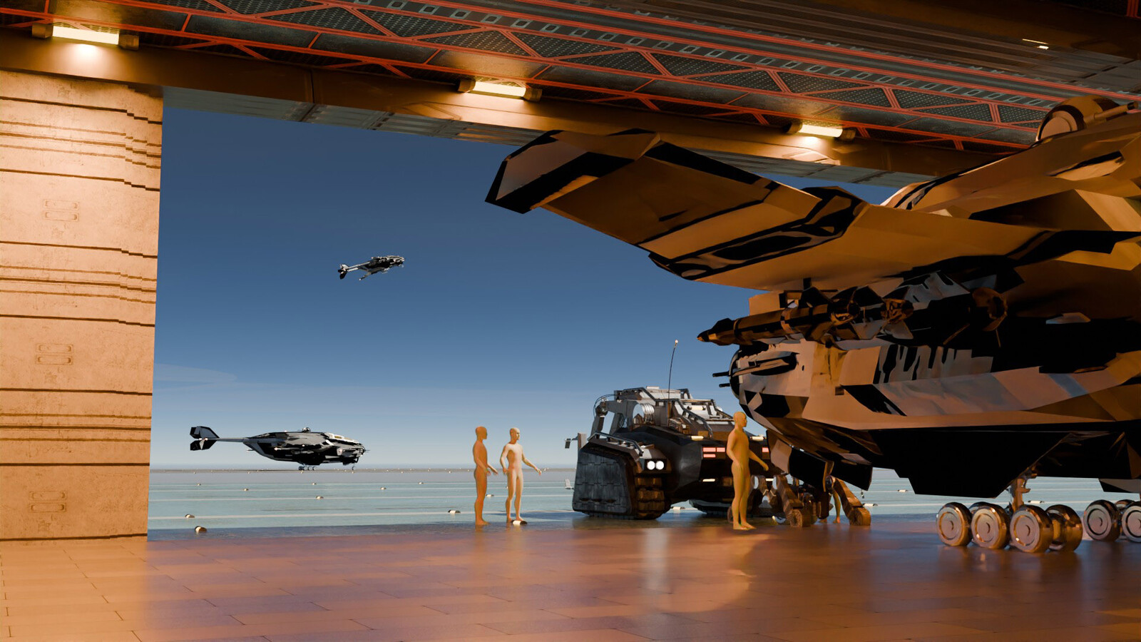 "The steel swallow in the nest"
Render Cycles sun