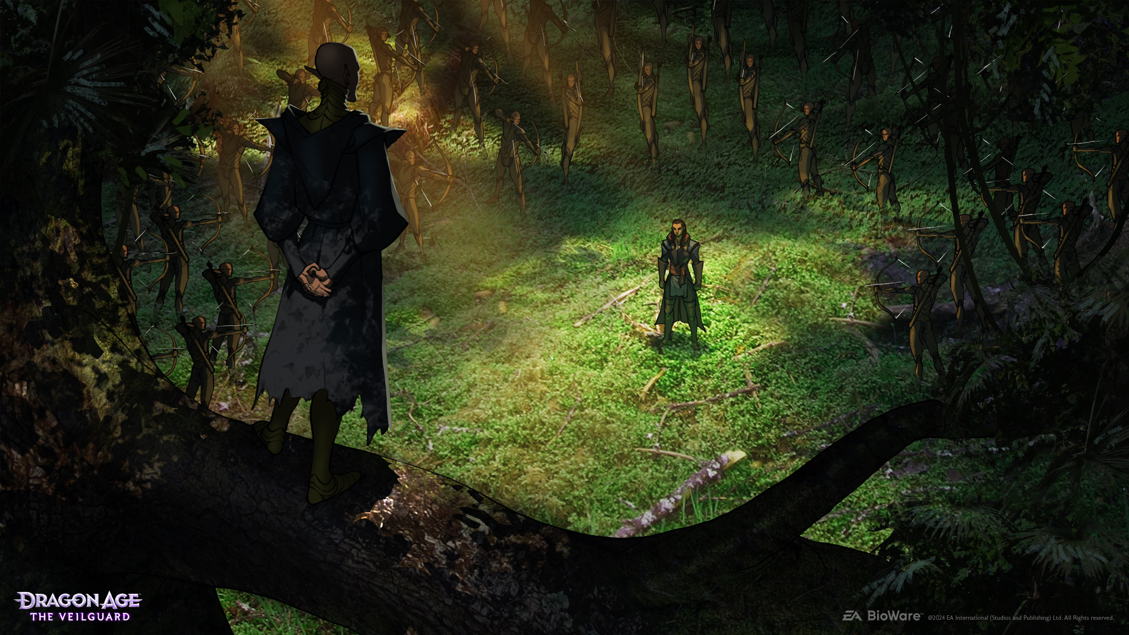 Meeting Solas in Arlathan forest, and the army he's been secretly building. 