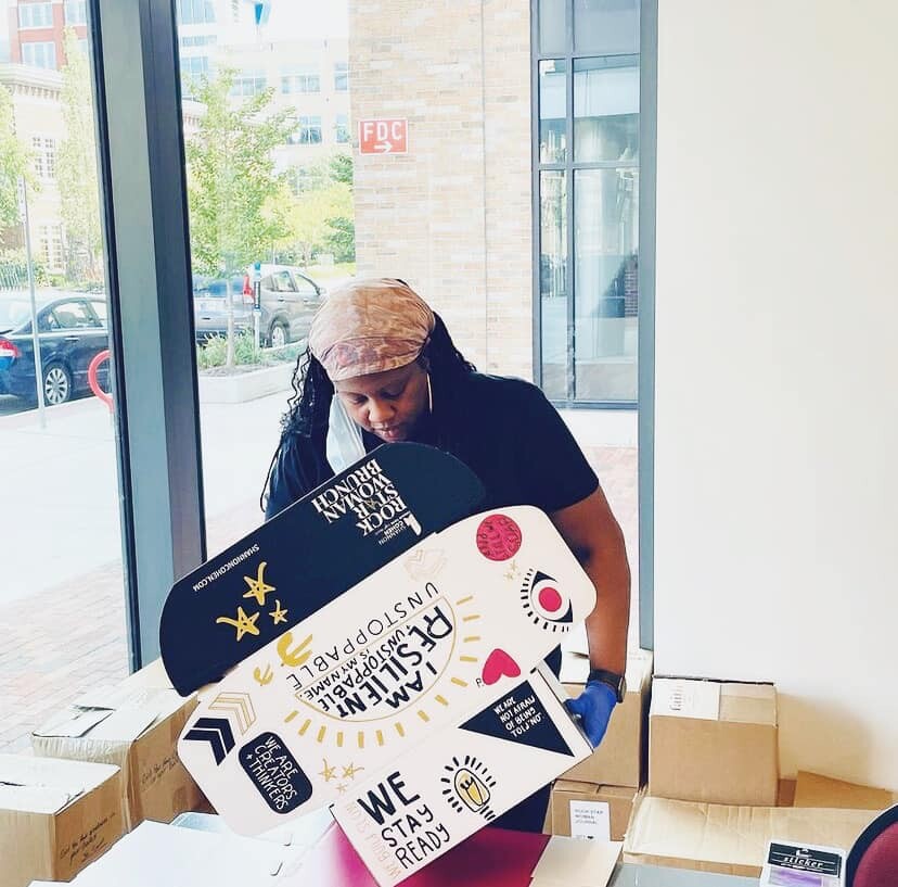 Product Design | Illustration and Hand-Lettering on Box for Rockstar Women's Event