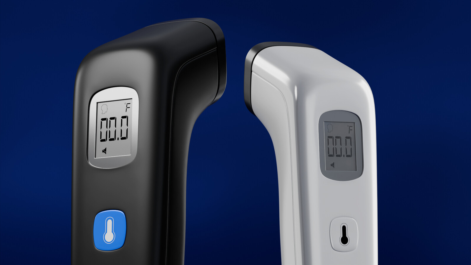 Scanner Thermometer, two model colors,  back view