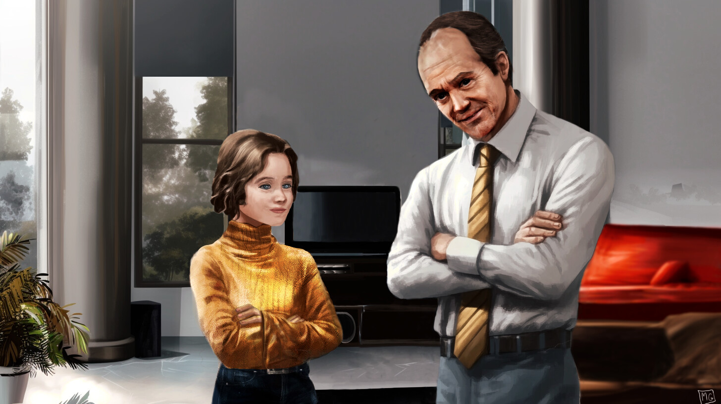 Goodrich - Vivien Lyra Blair and Michael Keaton