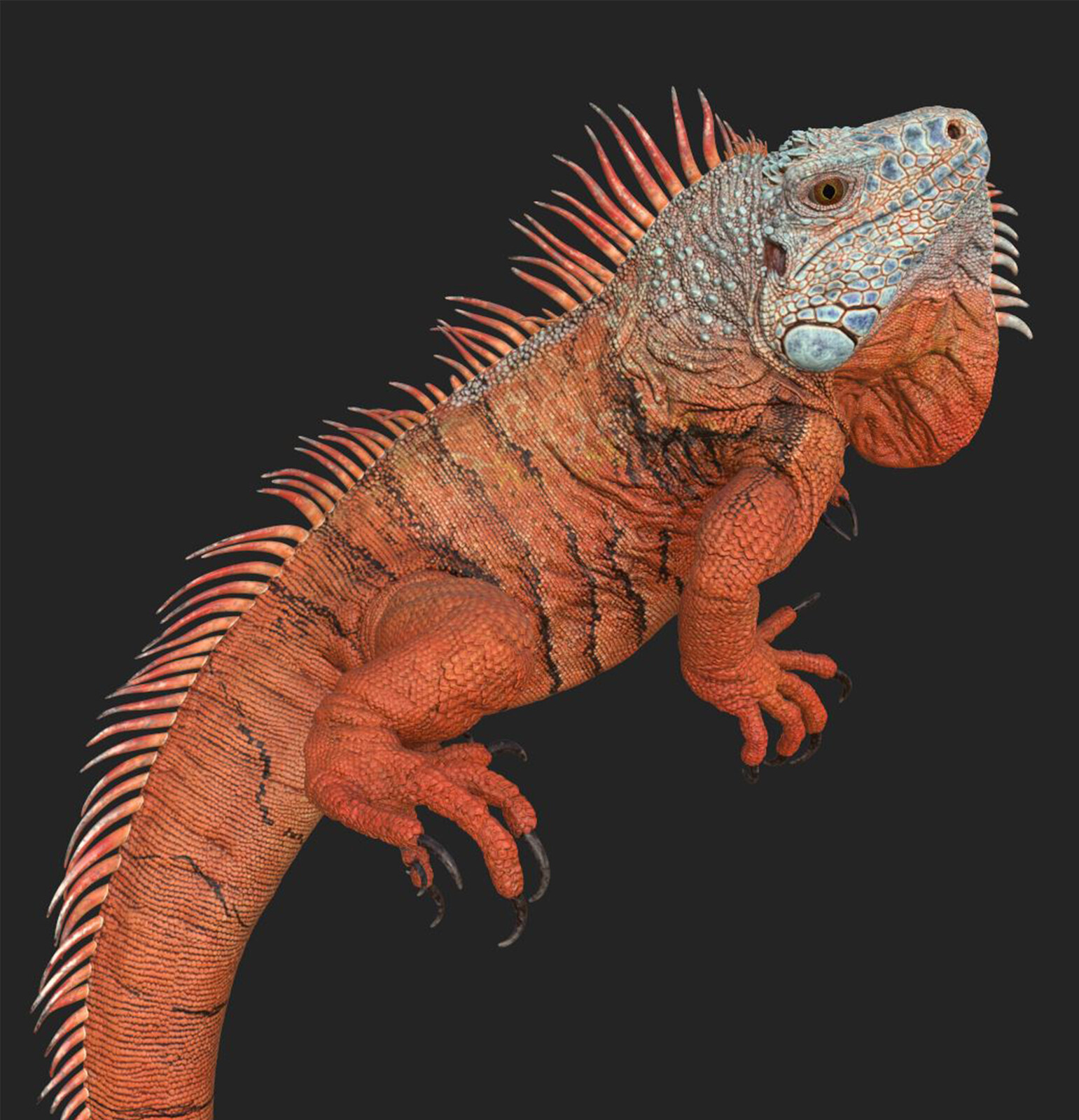 Iguana_Texturing painting process5