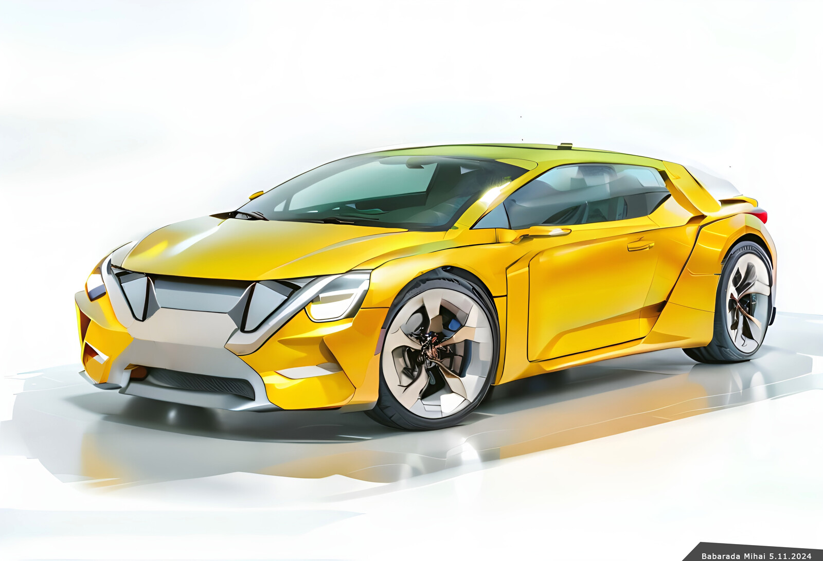Yellow vehicle