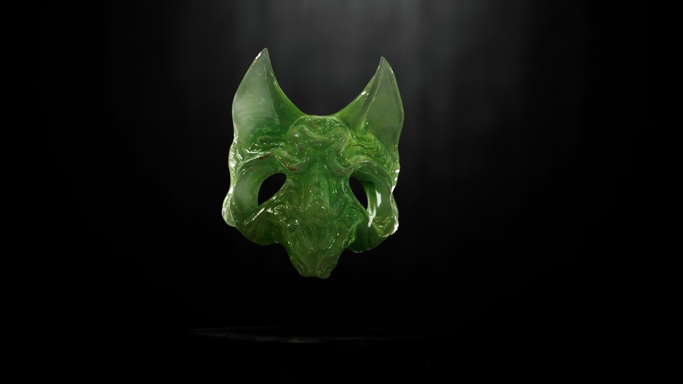 Abey liang jade fox mask yumian huli