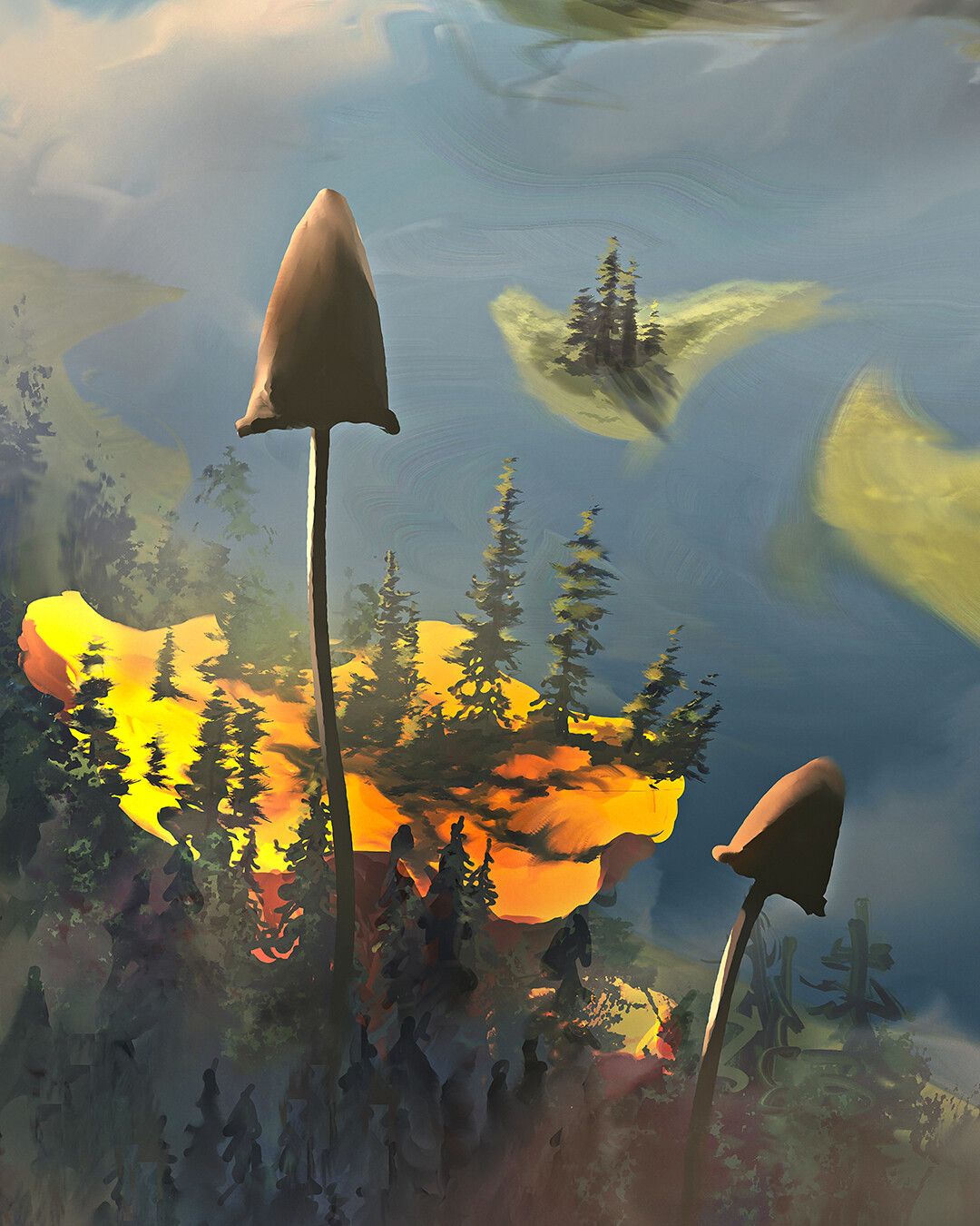 Forest of Mushrooms - detail 1