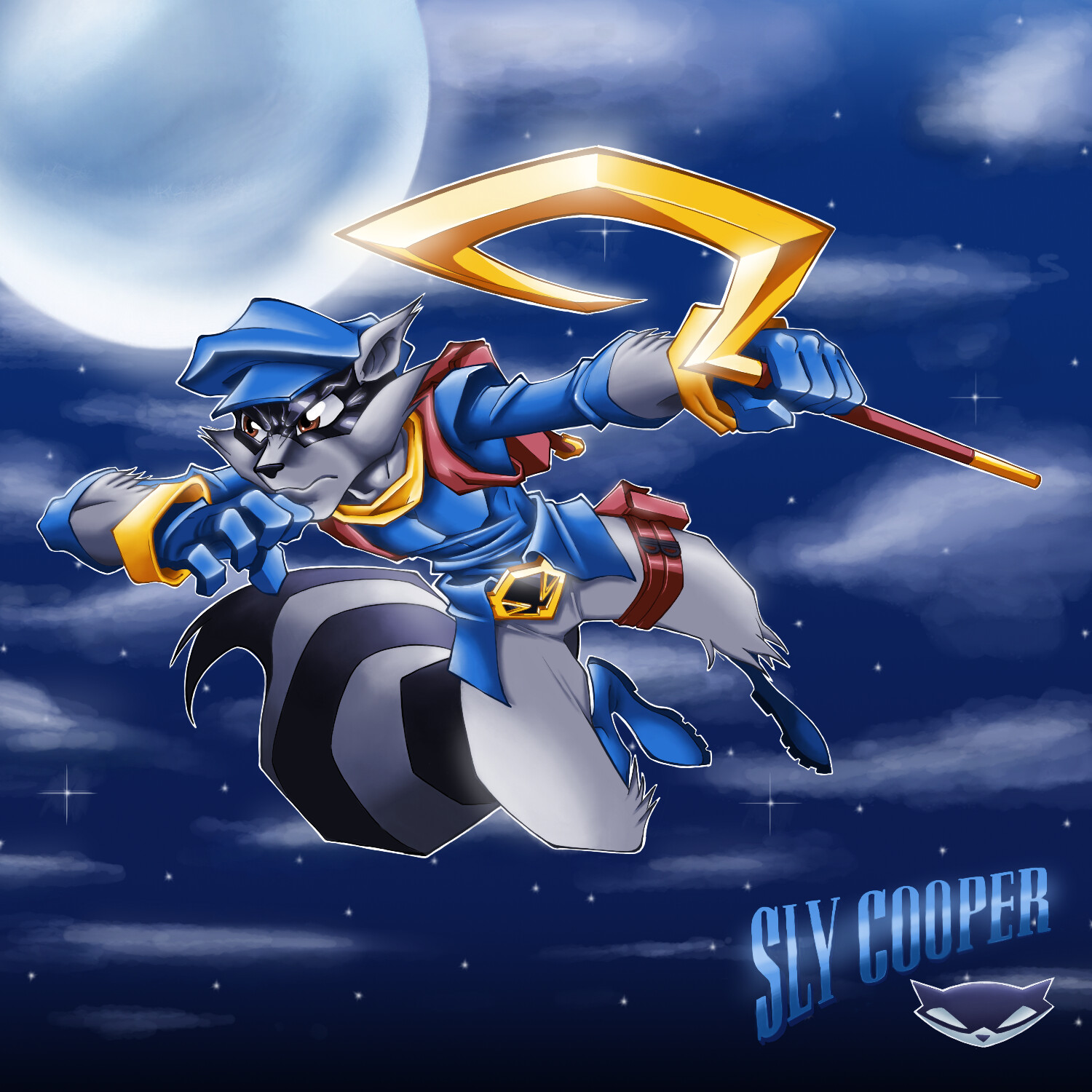 ArtStation Fan Art Sly Cooper (Sly Cooper Voleurs à travers