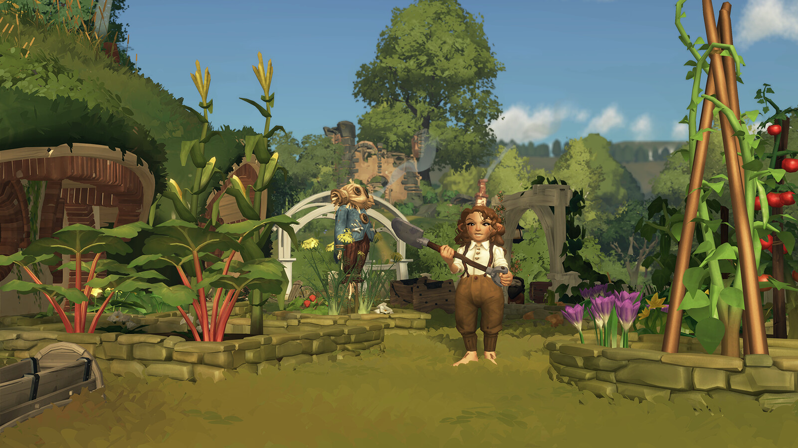 I modelled and textured lightweight art assets for each growable state used in gardening and foraging, based on my research on traditional English gardens and the surrounding countryside.