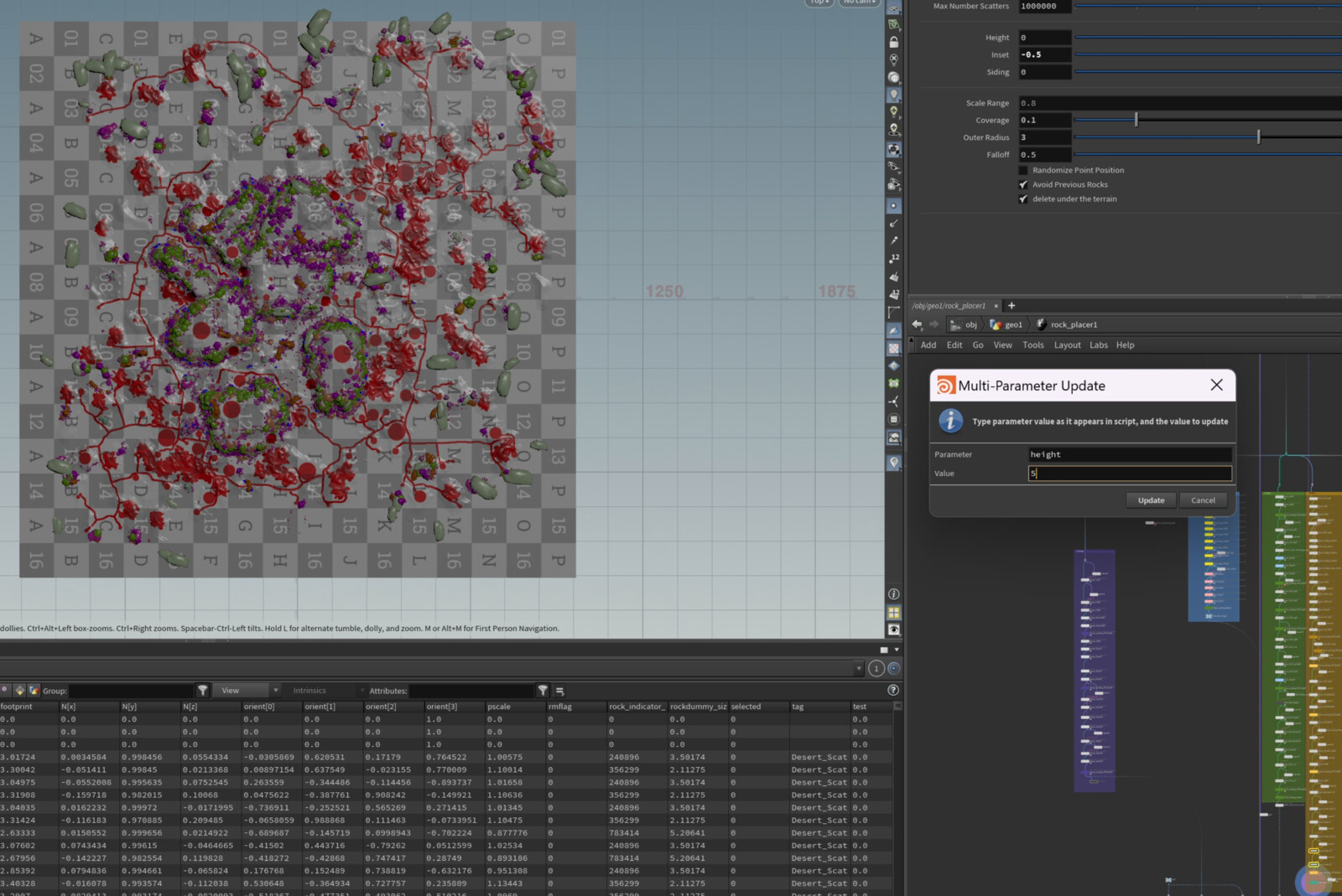 Multi-Node Parameter Update Utility for Nightingale Map-Generation HDA - Allows artists to input parameter name and value to make changes across multiple nodes