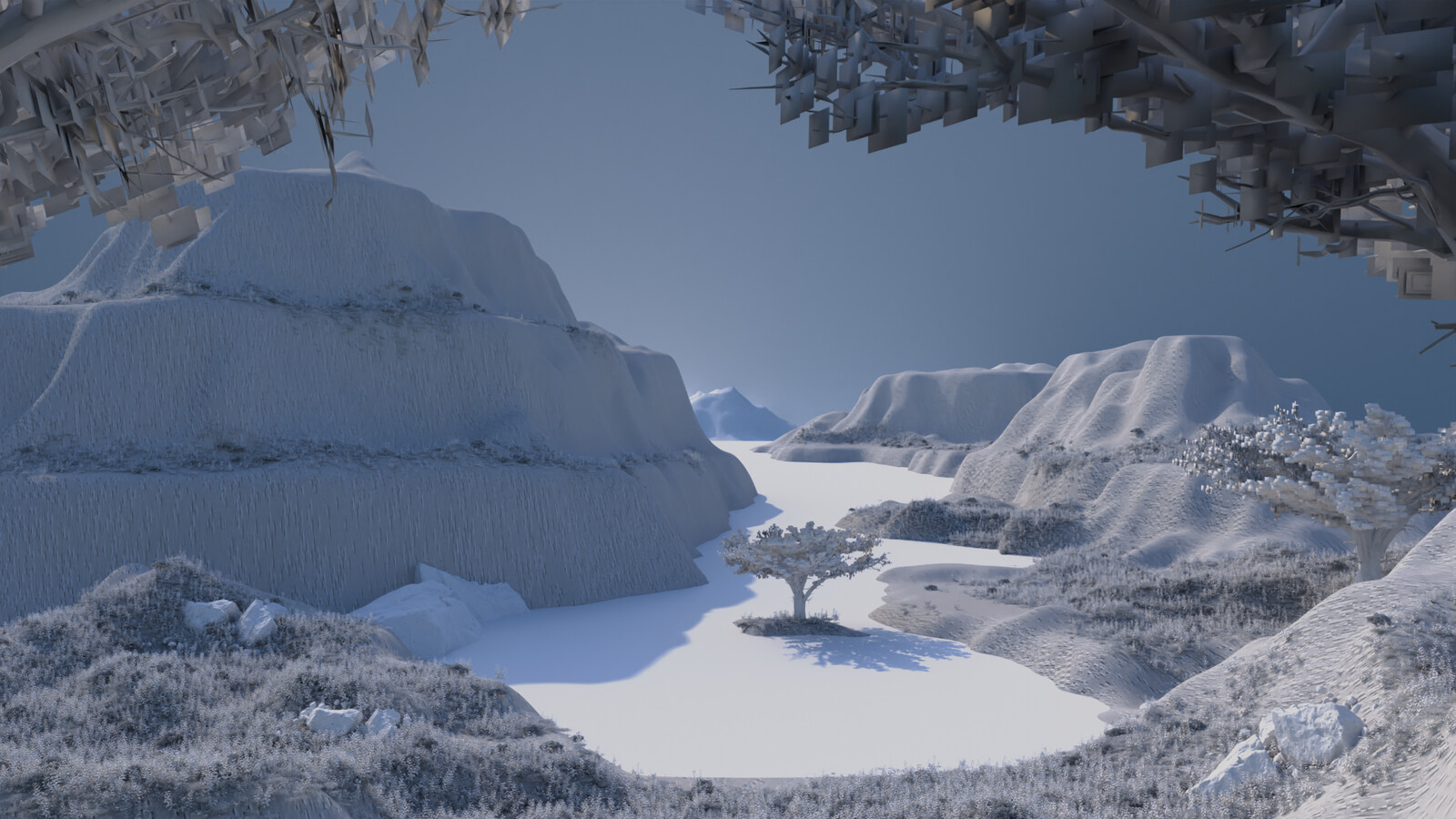 Clay render, no textures