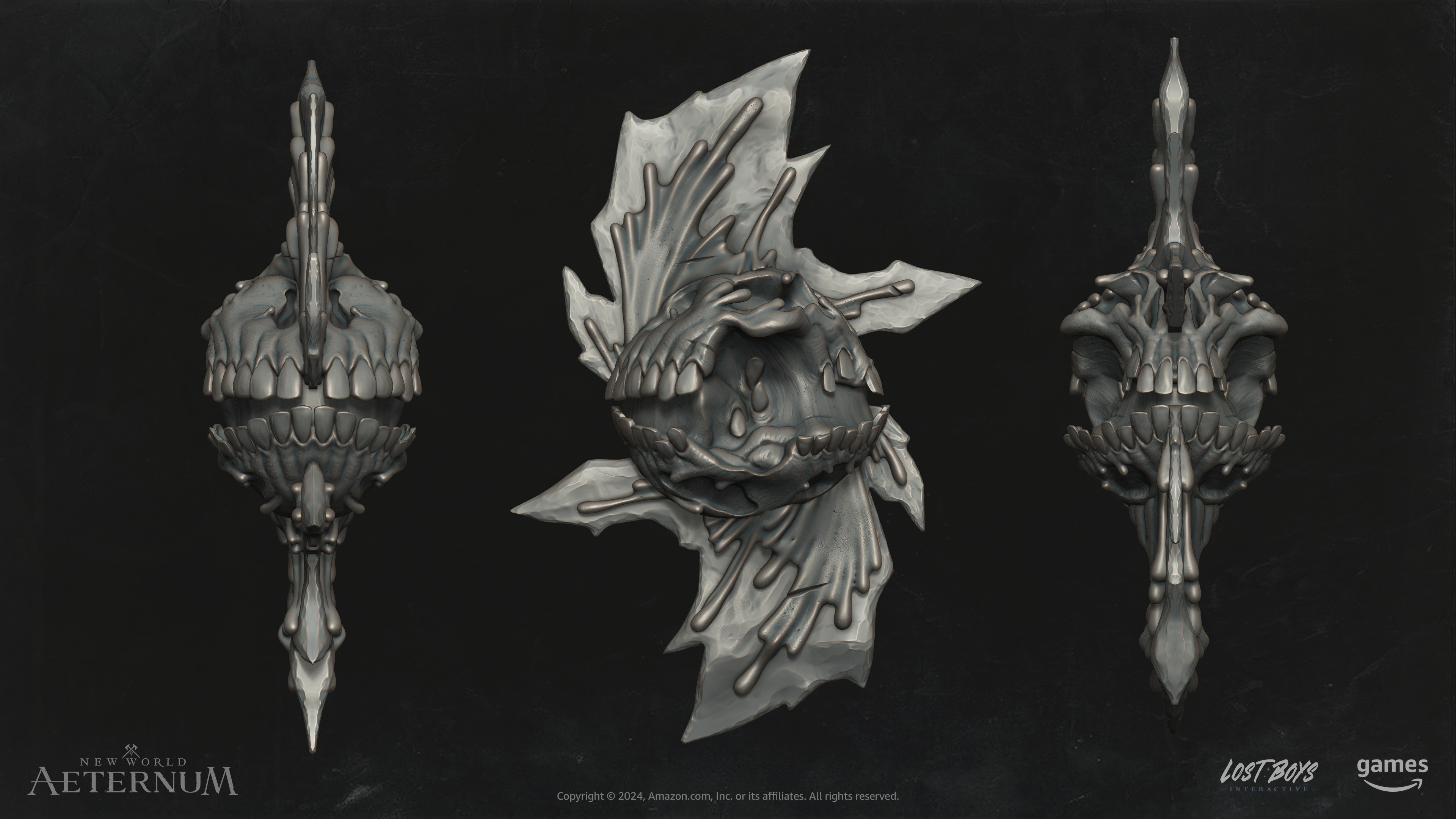 Gold Cursed Ice Gauntlet high poly - core turnarounds