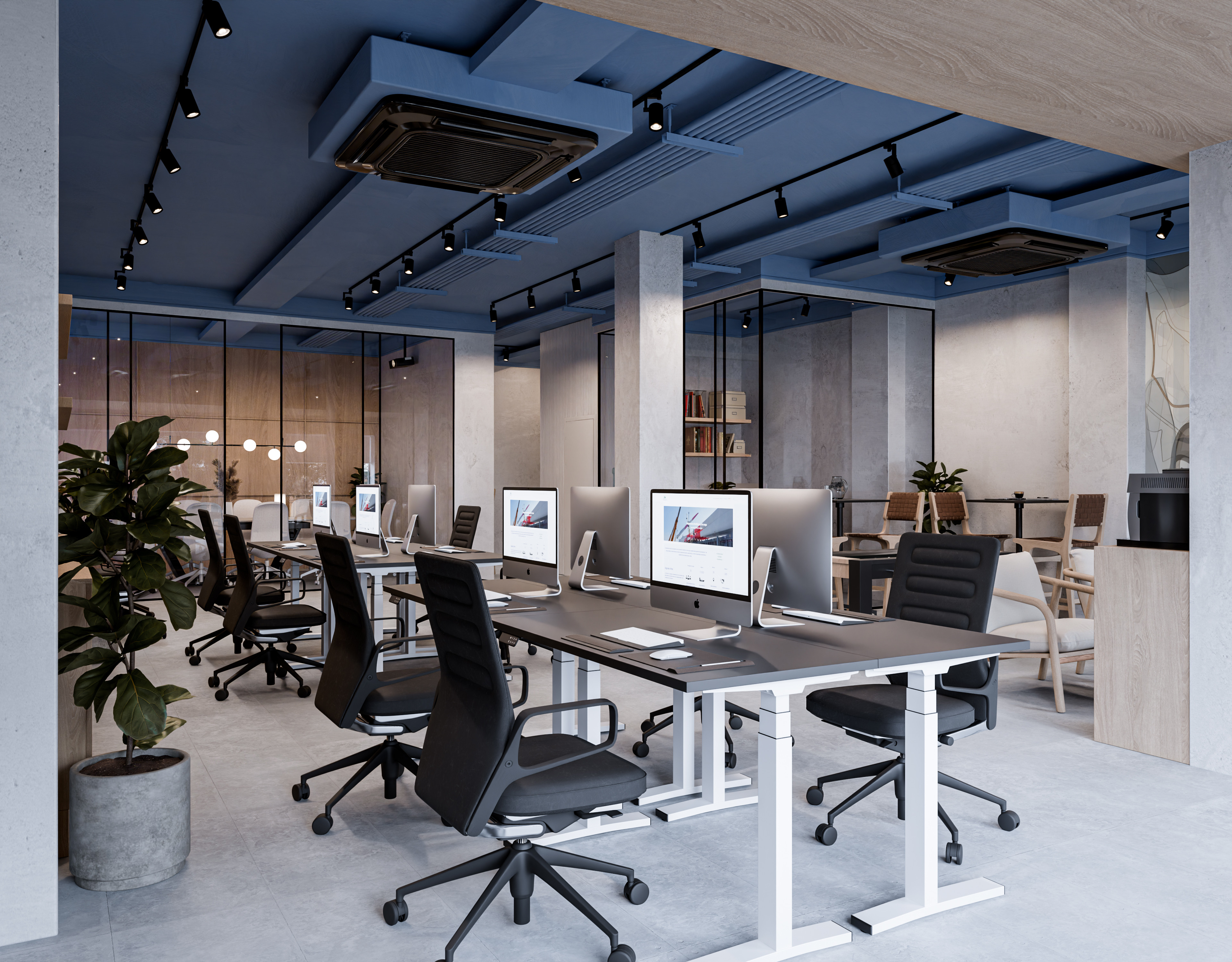Desks angled shot.
