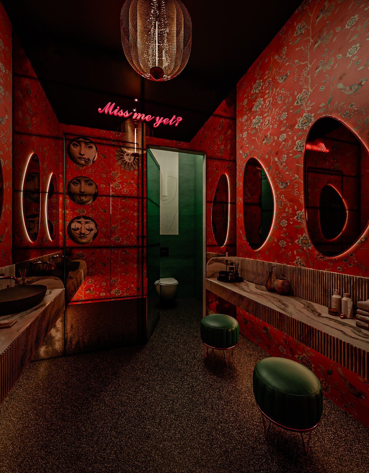 Powder room angled shot.