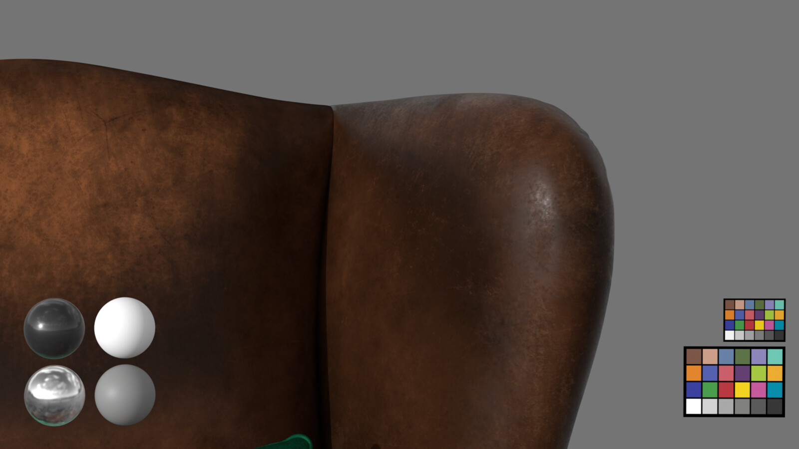 Close-up render of headrest wear