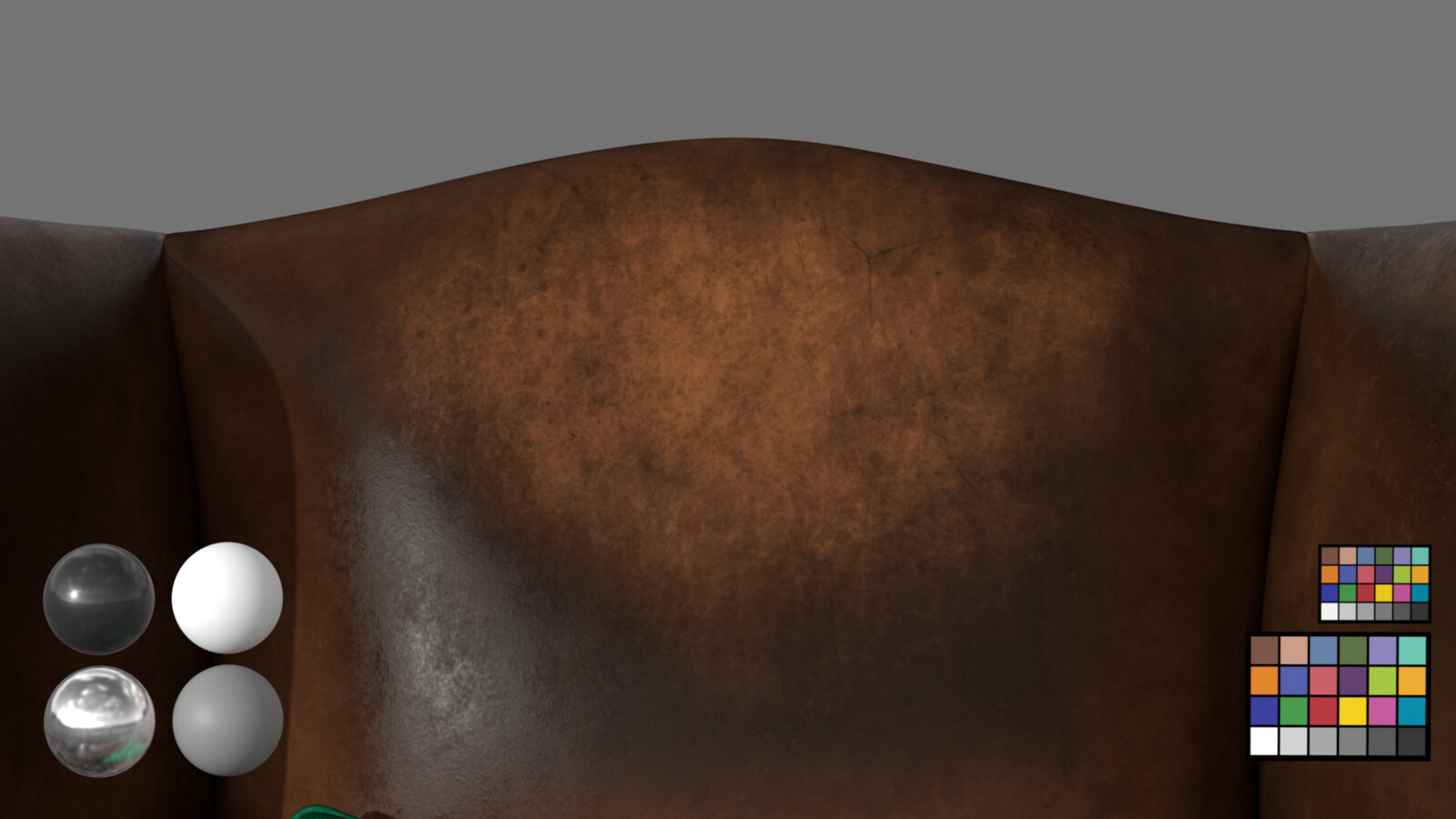 Close-up render of headrest wear