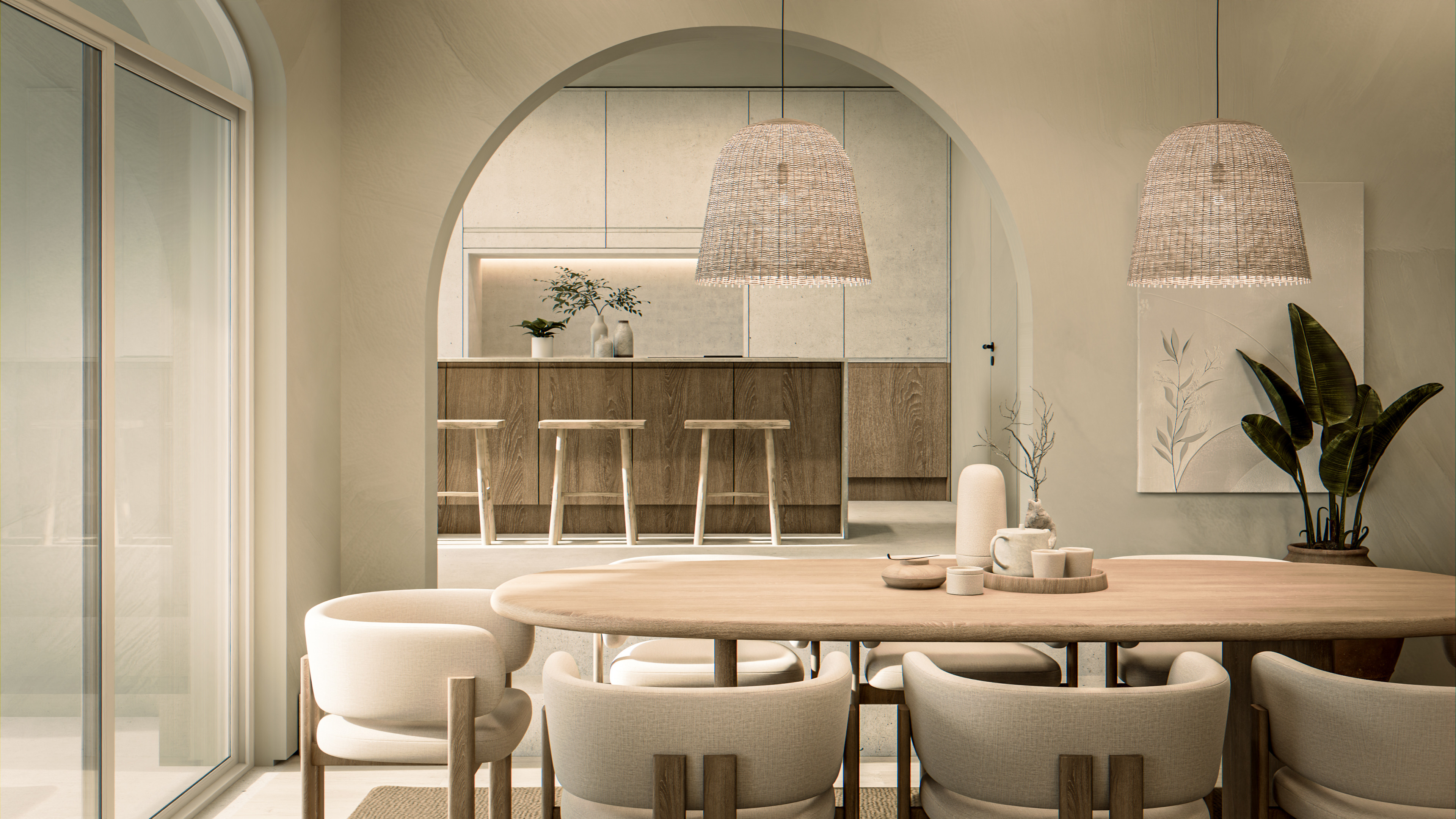 Dining/kitchen area shot.