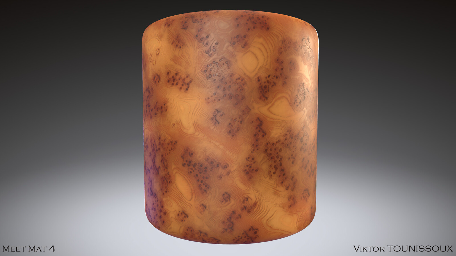 My basic material created on substance designer : Elm burn Wood