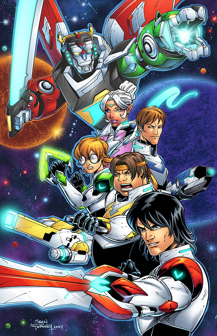 Voltron art based on Voltron: Legendary Defender for the Official Voltron Art Show 2024 

lines and colors by Sean Forney 