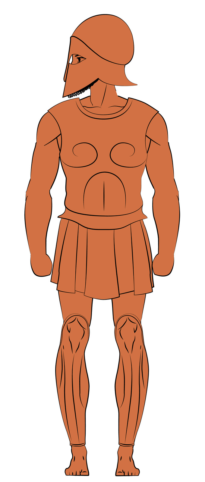 Here is a set of bronze armor that will be worn by background guards/soldiers in the city of Seriphos. I will have the Argos soldiers wear Linothorax to keep them easily identifiable (even if they won't share the same screen...)