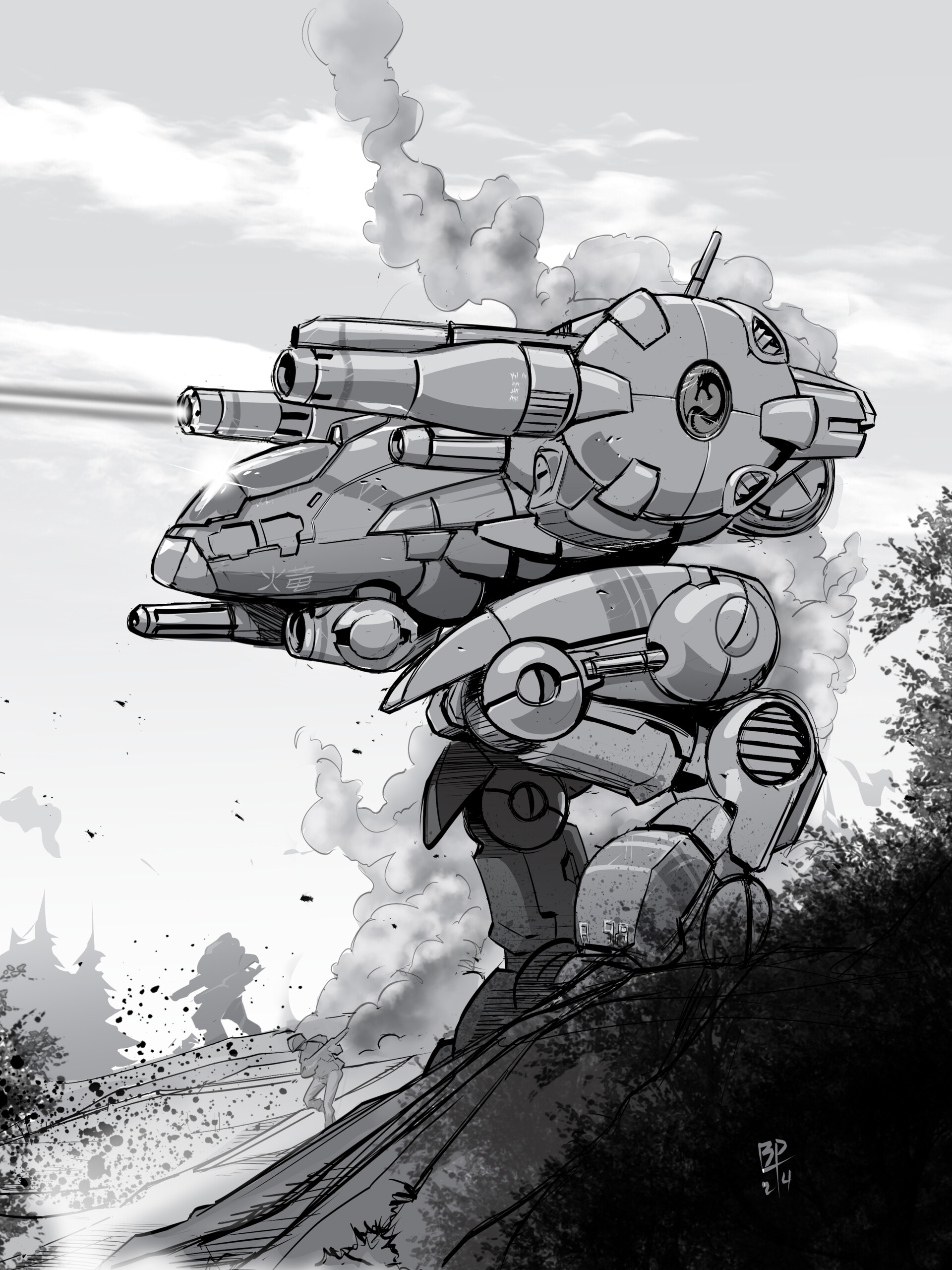 ArtStation - Dragon Fire Battlemech