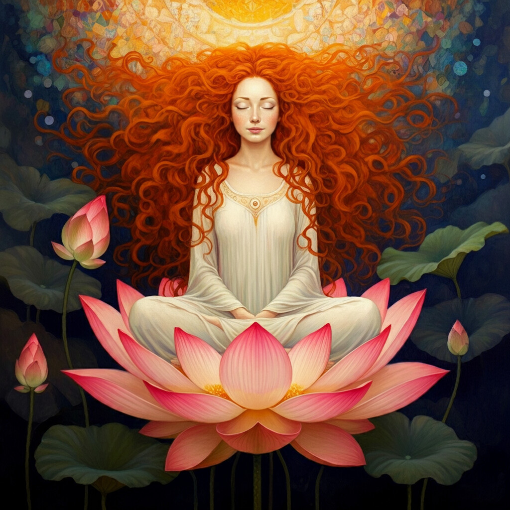 expressionist meditative woman created on ImageFX