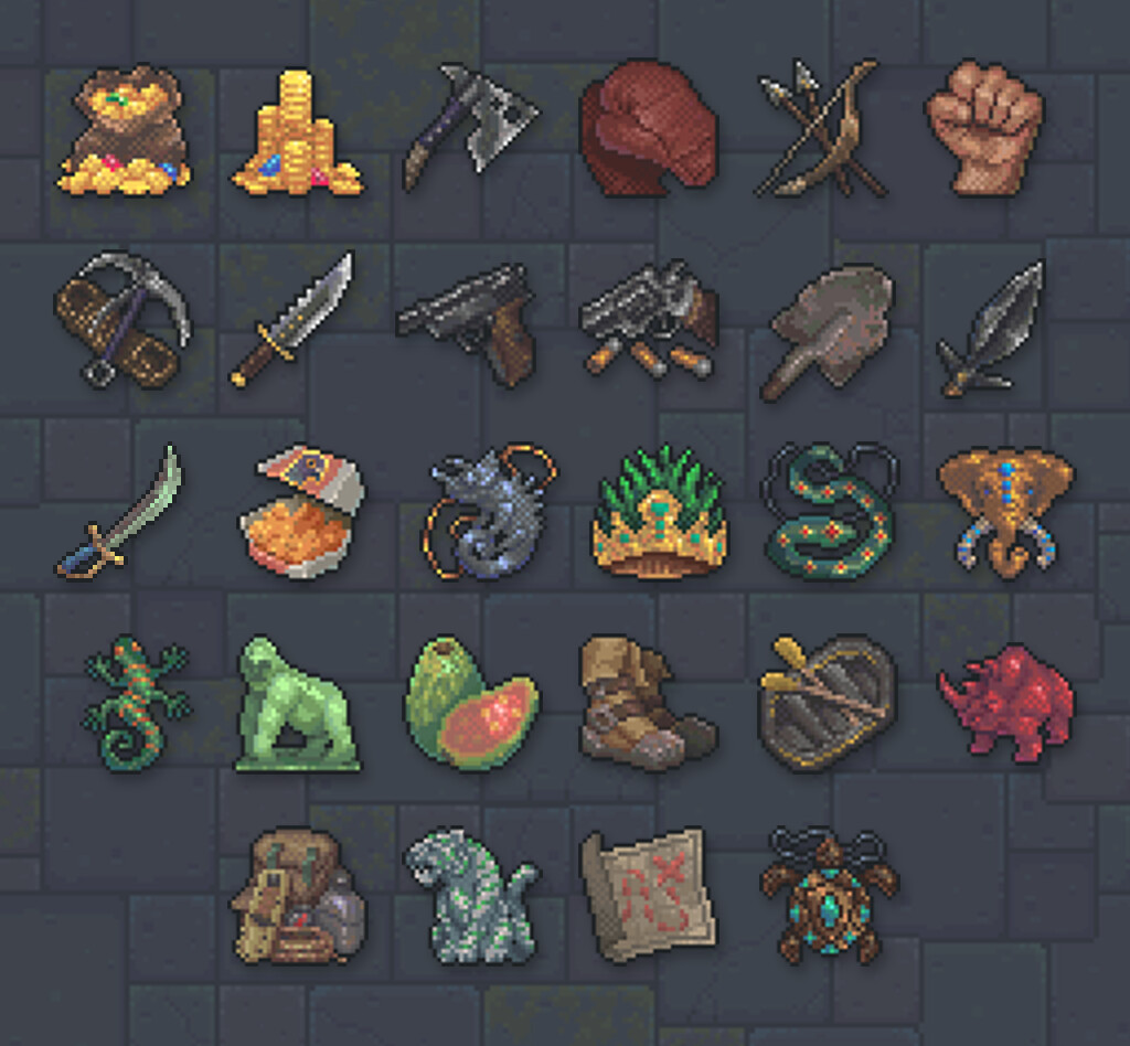 Item and weapon sprites