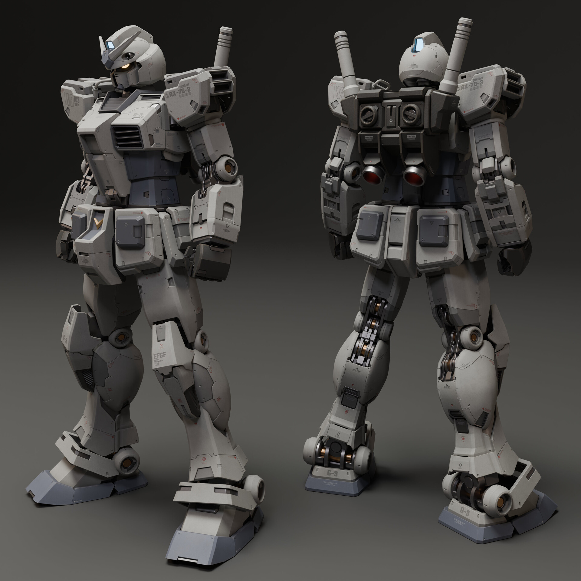 ArtStation - RX-78-02 GUNDAM 3D MODEL