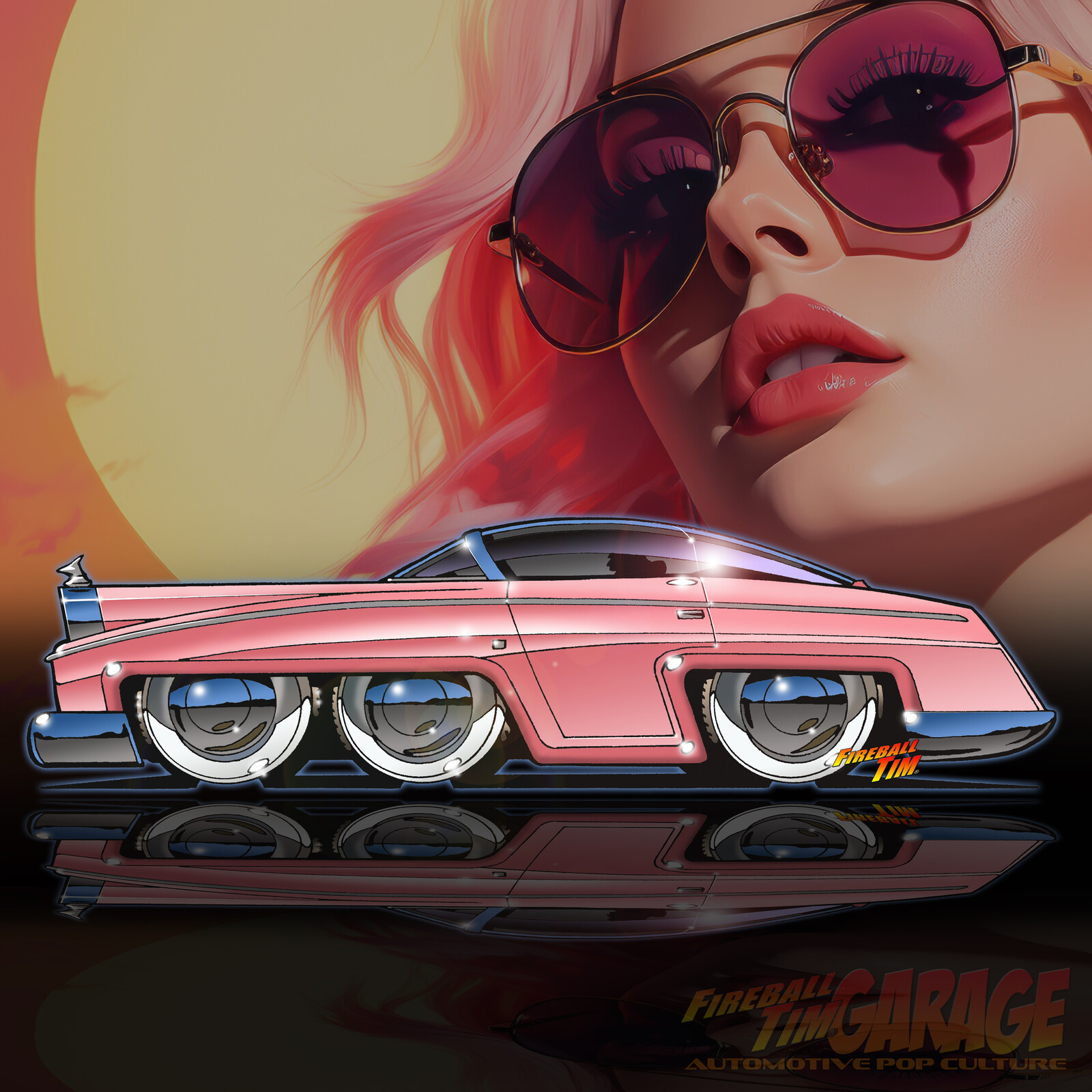 Lady Penelope Fab 1 Pop Culture Cars by Fireball Tim Garage