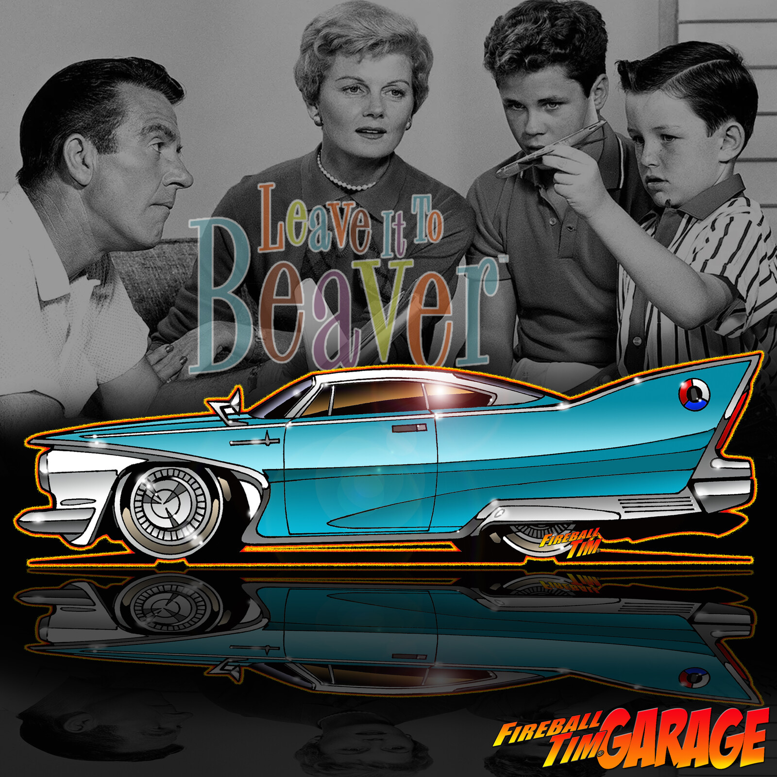 Leave it to Beaver Pop Culture Cars by Fireball Tim Garage