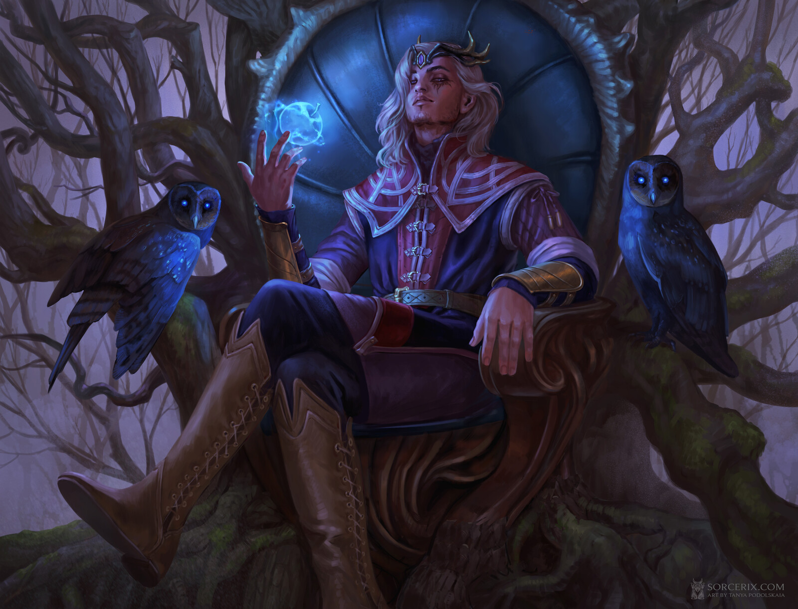 Acheron. The prince of the Fae. Fantasy illustration for ttrpg