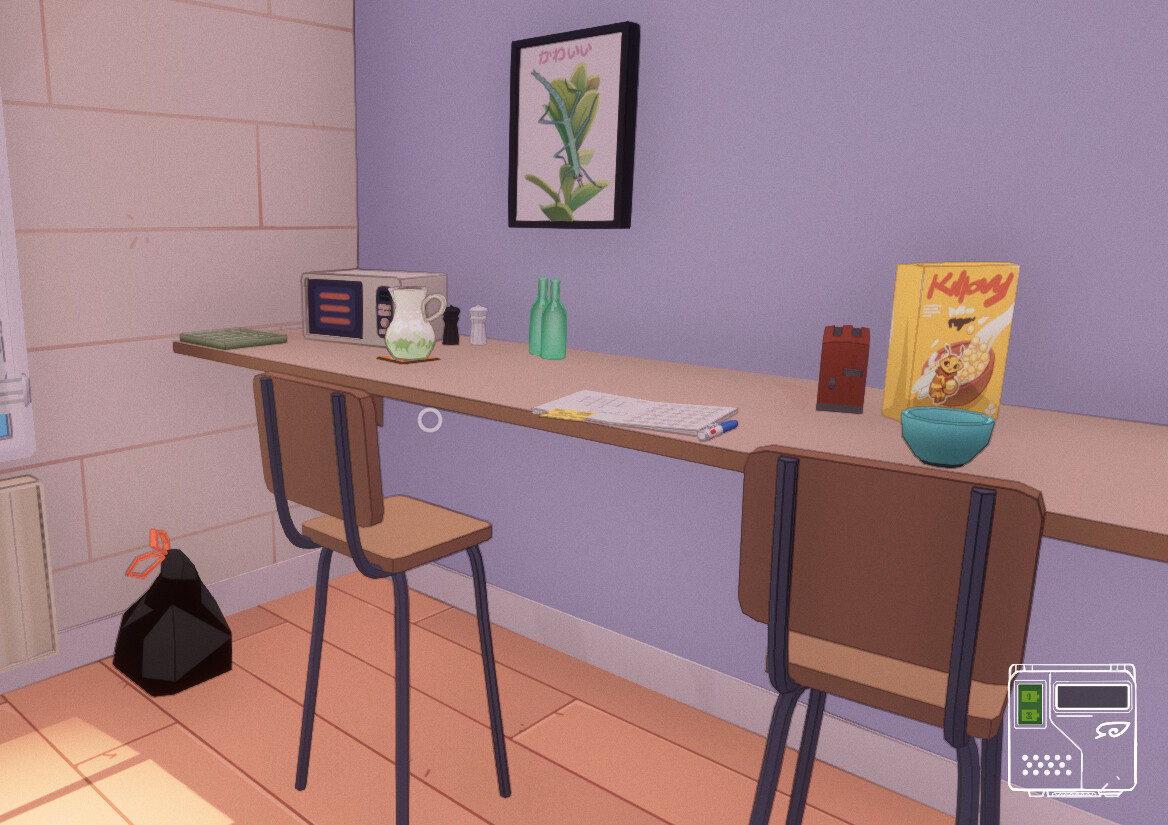 High chairs and kitchen props