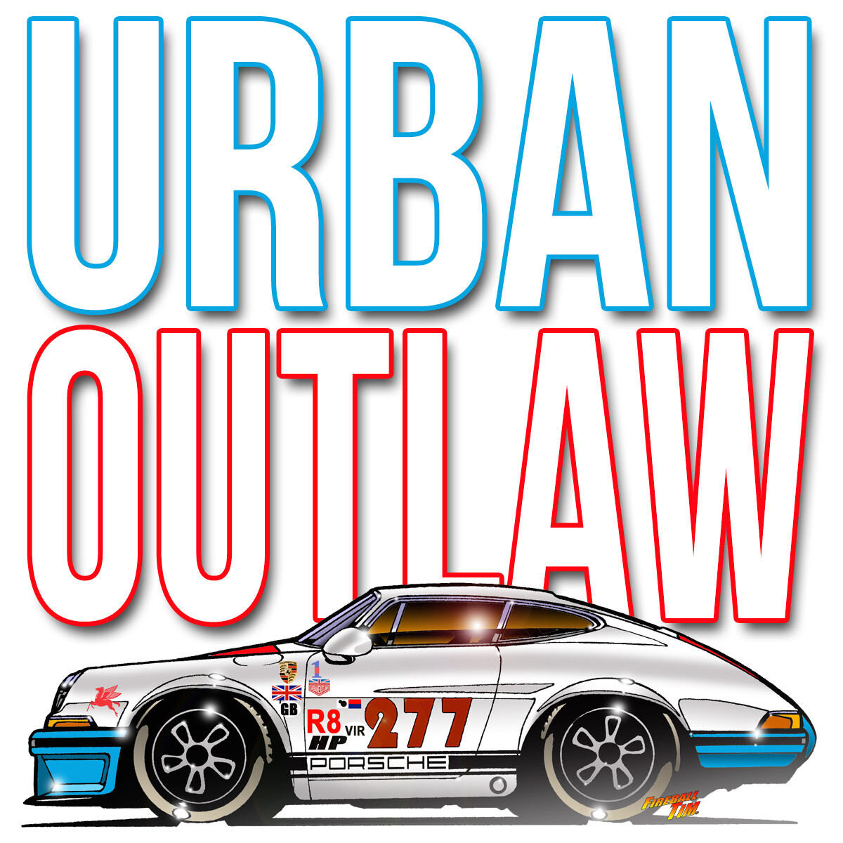 Magnus Walker Automotive Pop Culture Car Art by Fireball Tim Garage