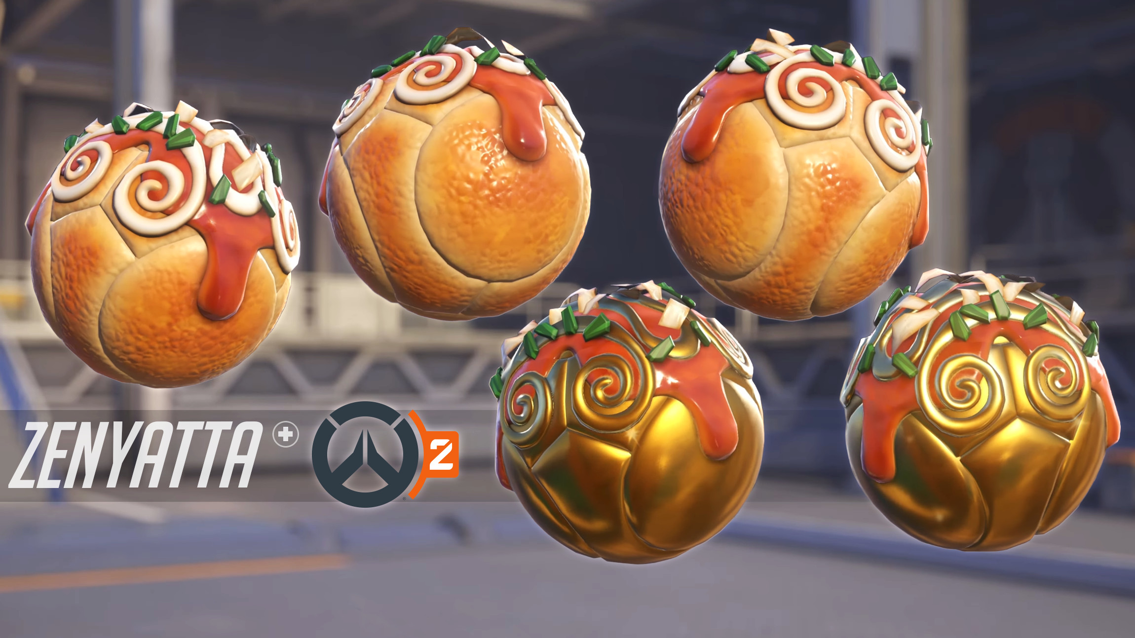 One of my favorite aspects of this Zenyatta design was I could make the delicious food. The inside is stuffed with tentacles, btw, but no worries—they're cybernetic. No actual squid harmed. ;}