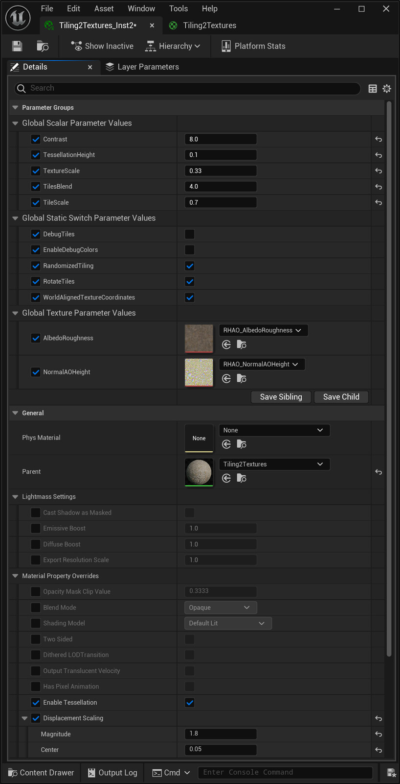 My current settings for the screenshots