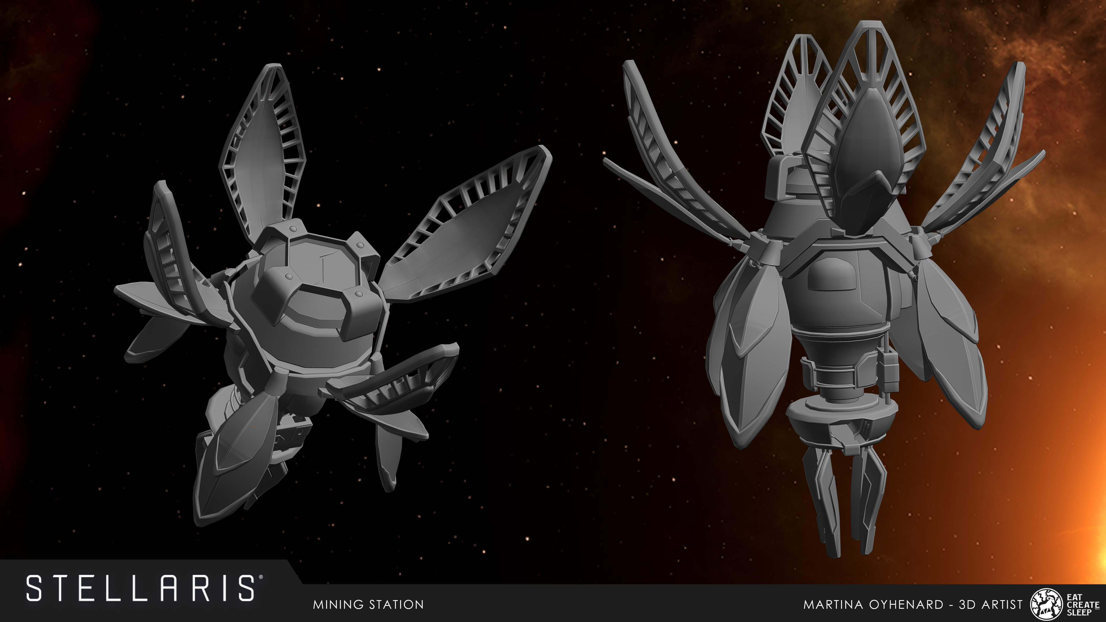 Mining station 3D model
