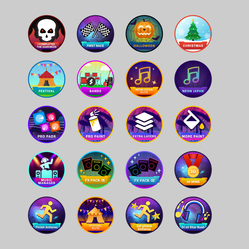 Some badges for game passes and achievements
