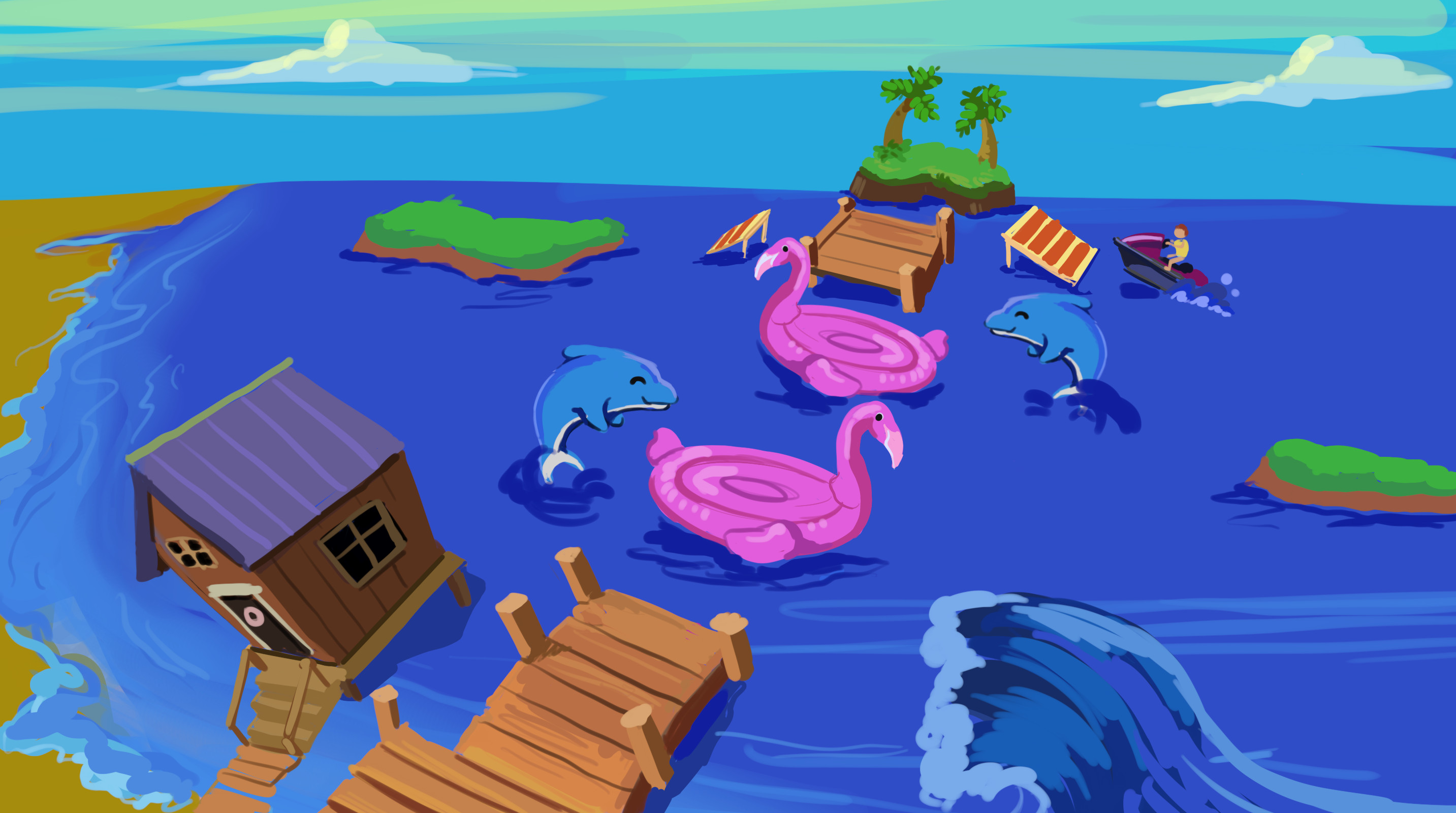 Level concept - beach