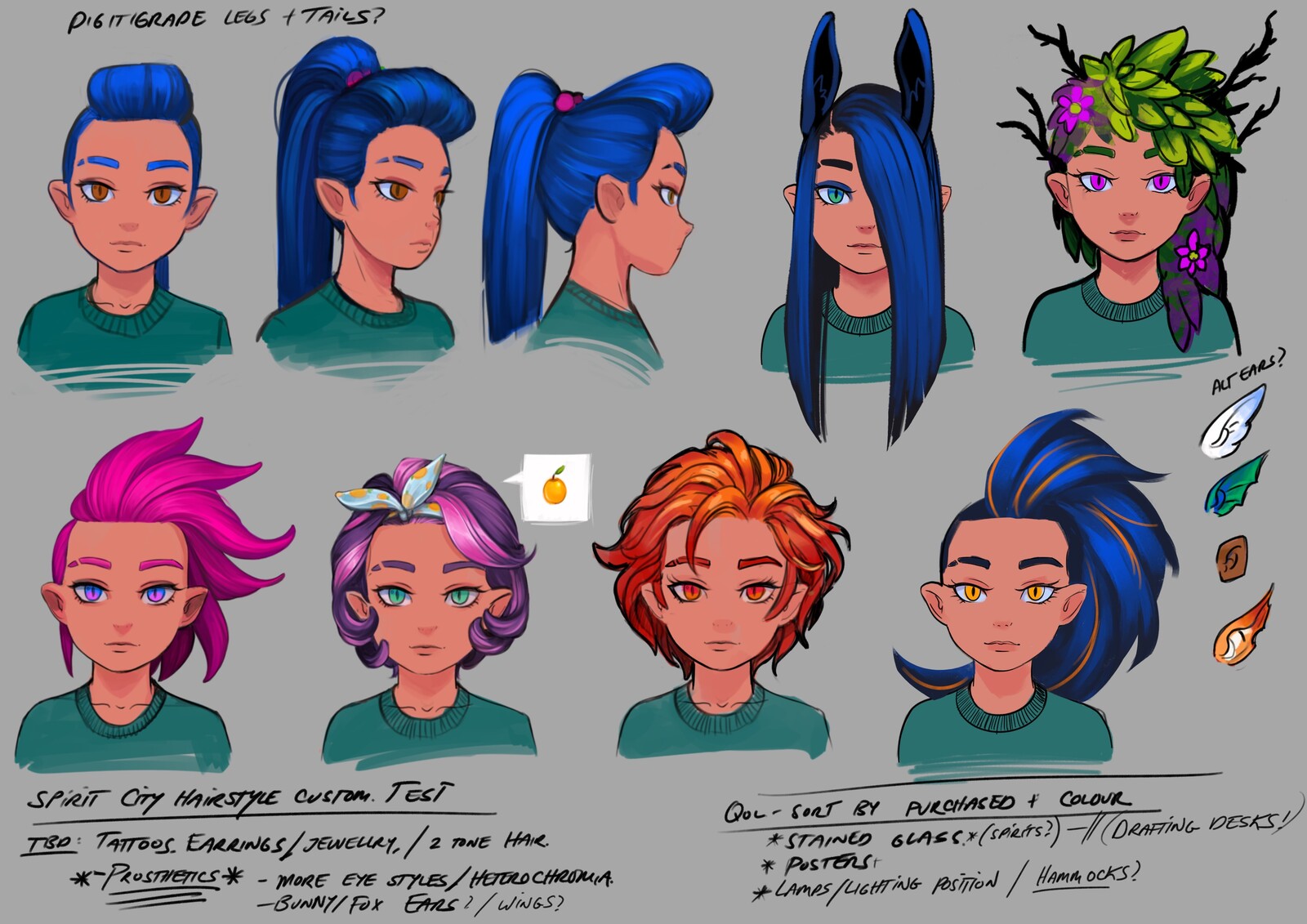 This image and the following were the first sketches I did as fanart for the game.