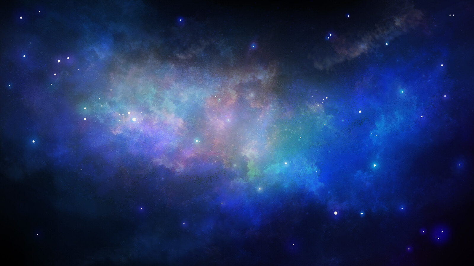 There were other backgrounds, but this is the one we went with. The stars, clouds and other objects in the background are also on separate layers so that the animator could add effects to them. 