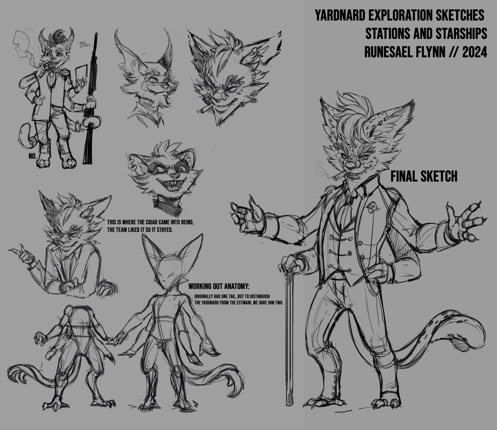 Some of the Yardnard exploratory sketches.
