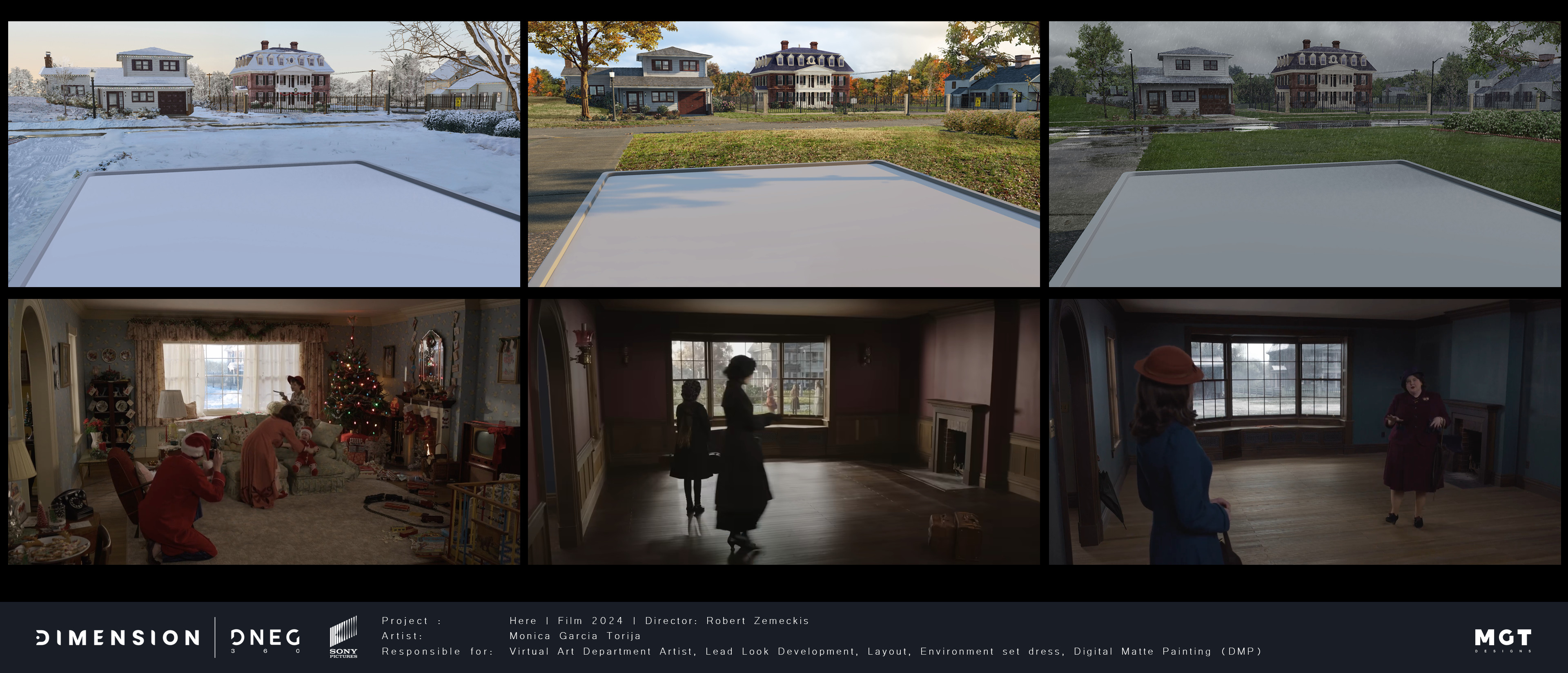 The film "Here" takes places in a single living room, with a static camera, but the film is anything but simple. Every shot in the film is a VFX shot