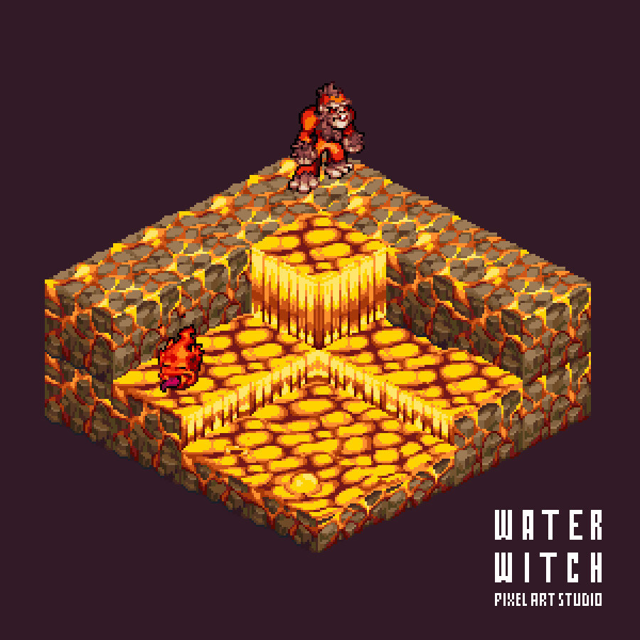 ArtStation - Basic lava battle scene