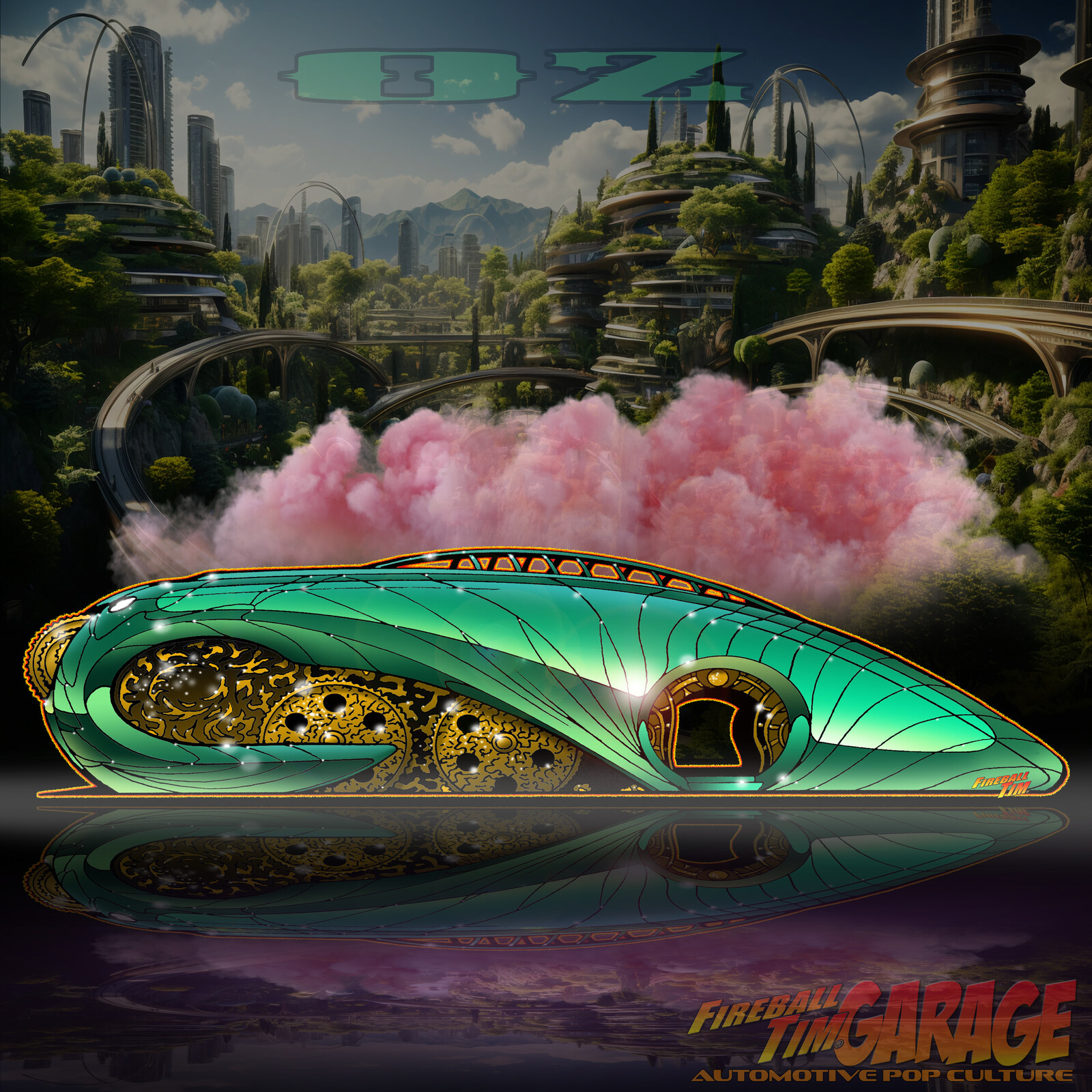 Wicked Train Fireball Tim Garage Automotive Pop Culture Cars
