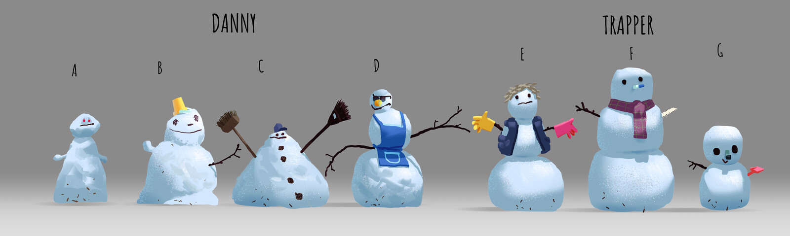 Some snowman sketches 