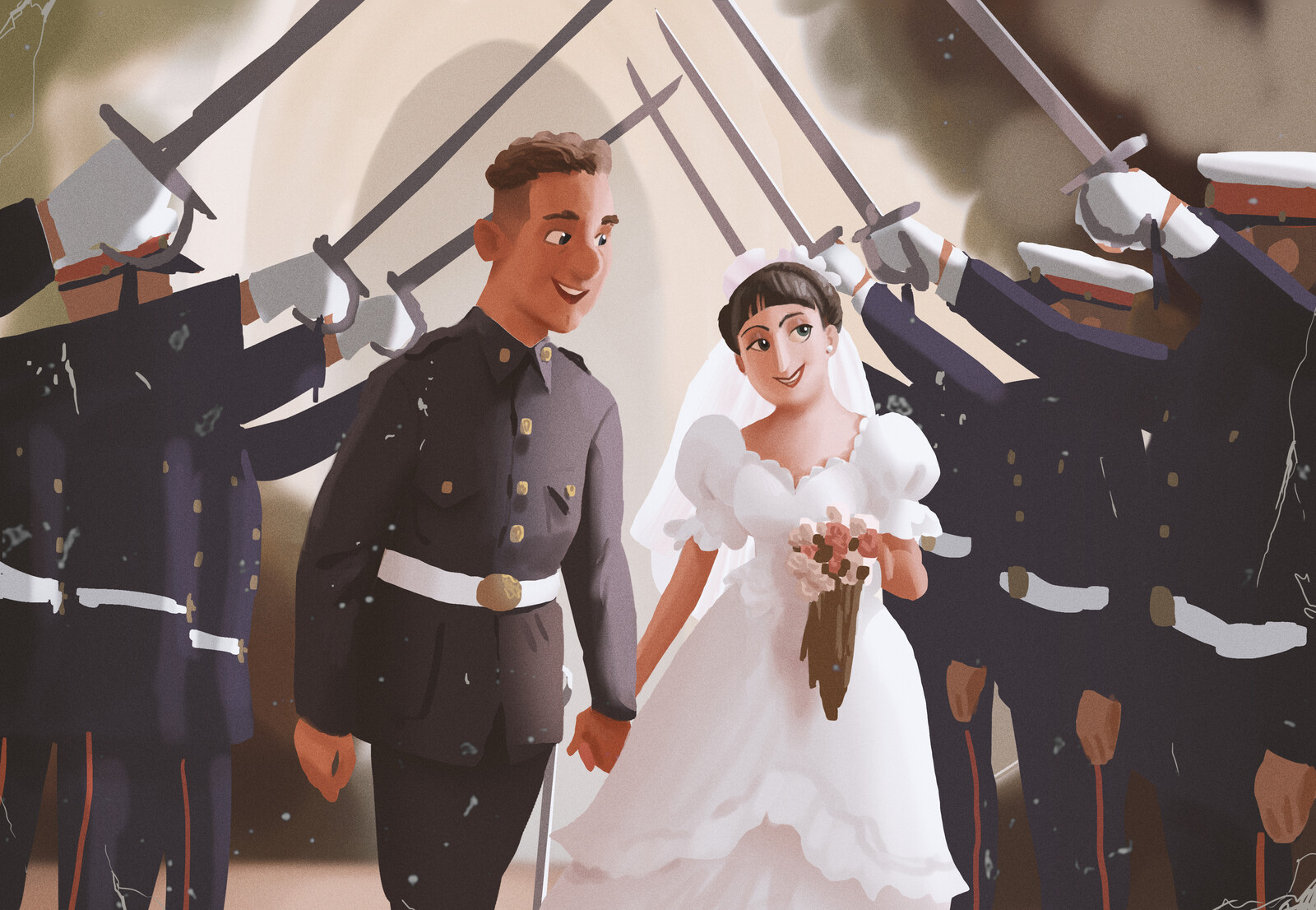 Mrs Trapper's wedding photograph from her album