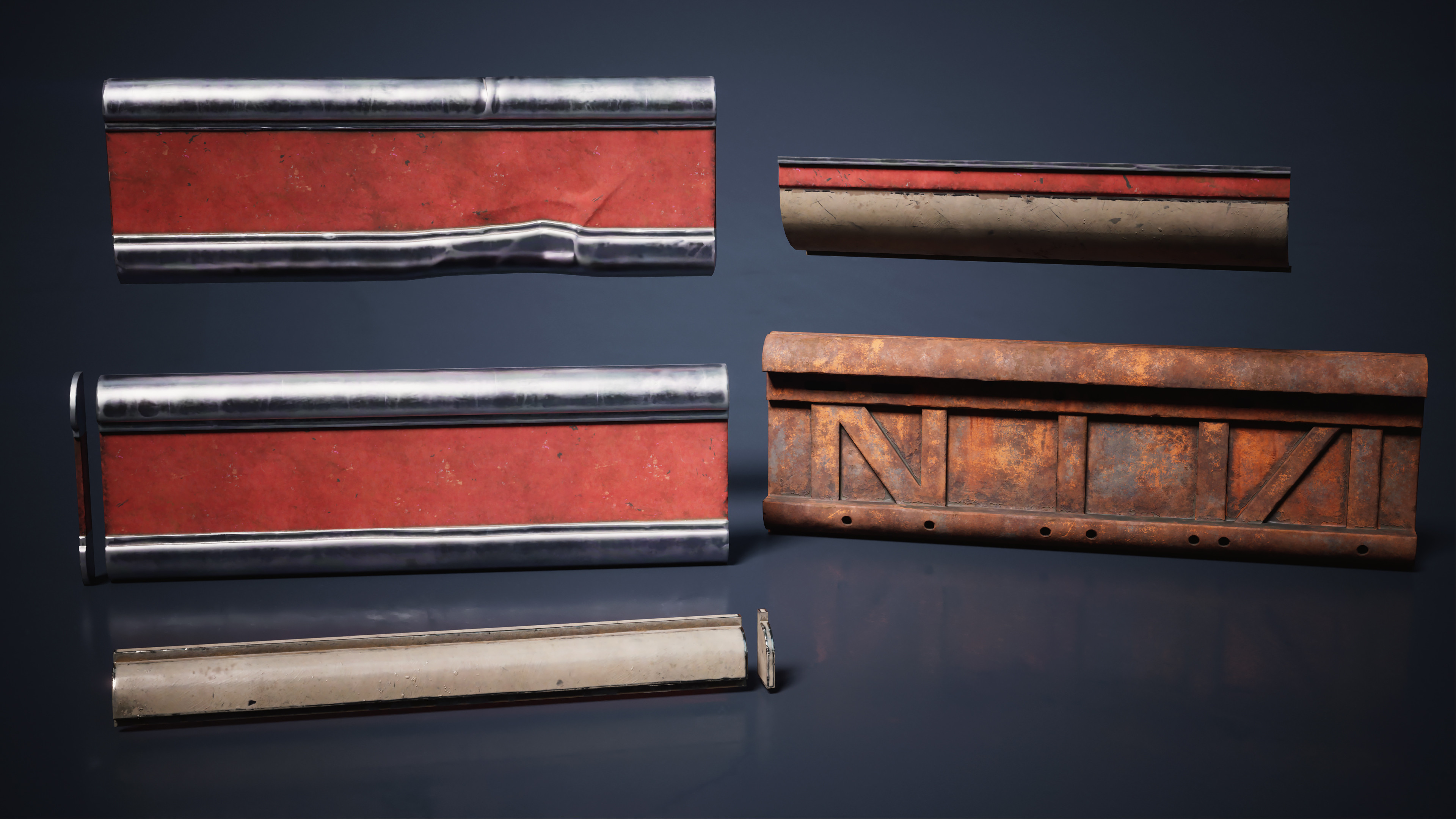 Trims Sculpted in Zbrush