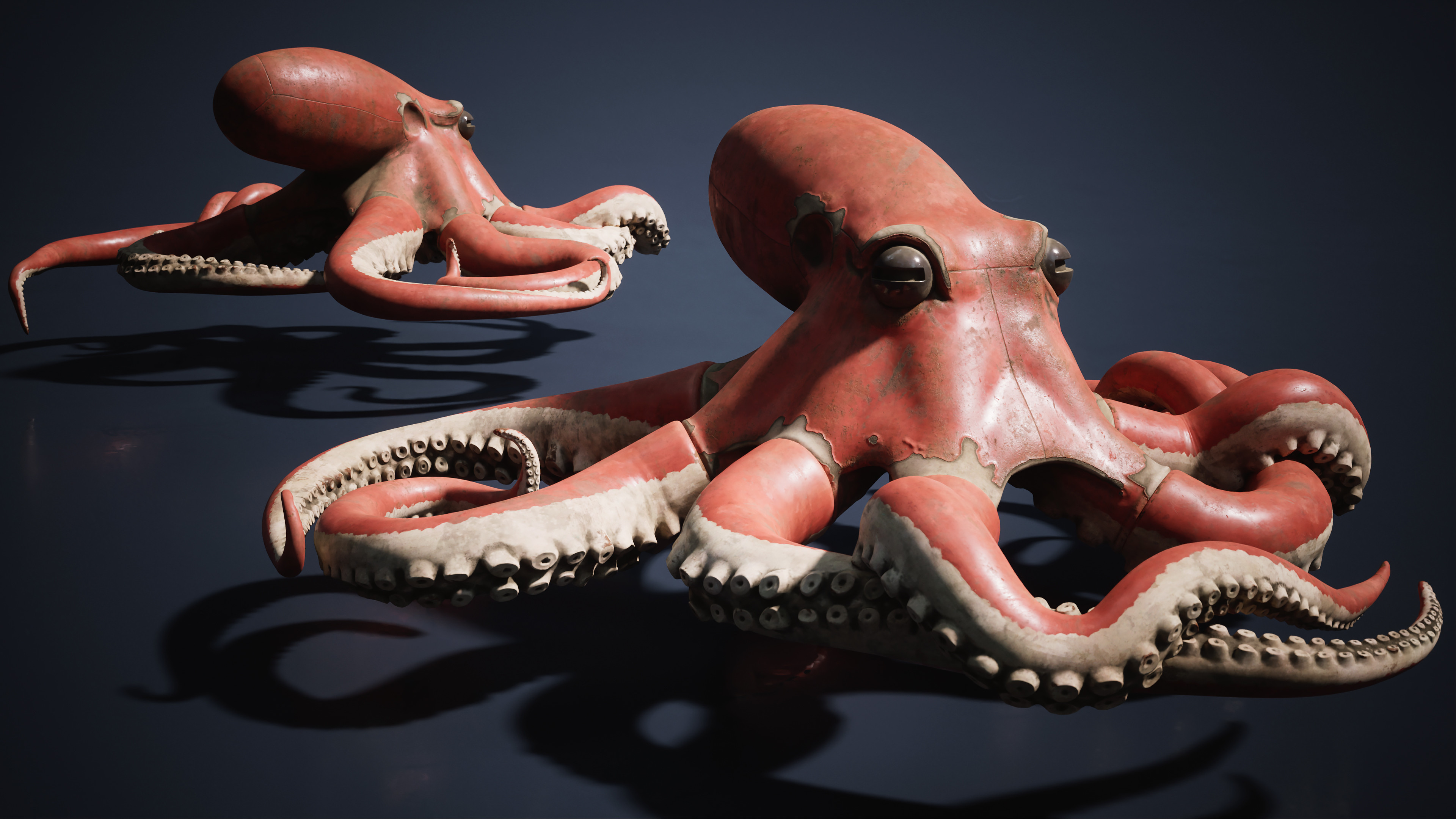 Octopus Sculpted in Zbrush - Layered Shader 