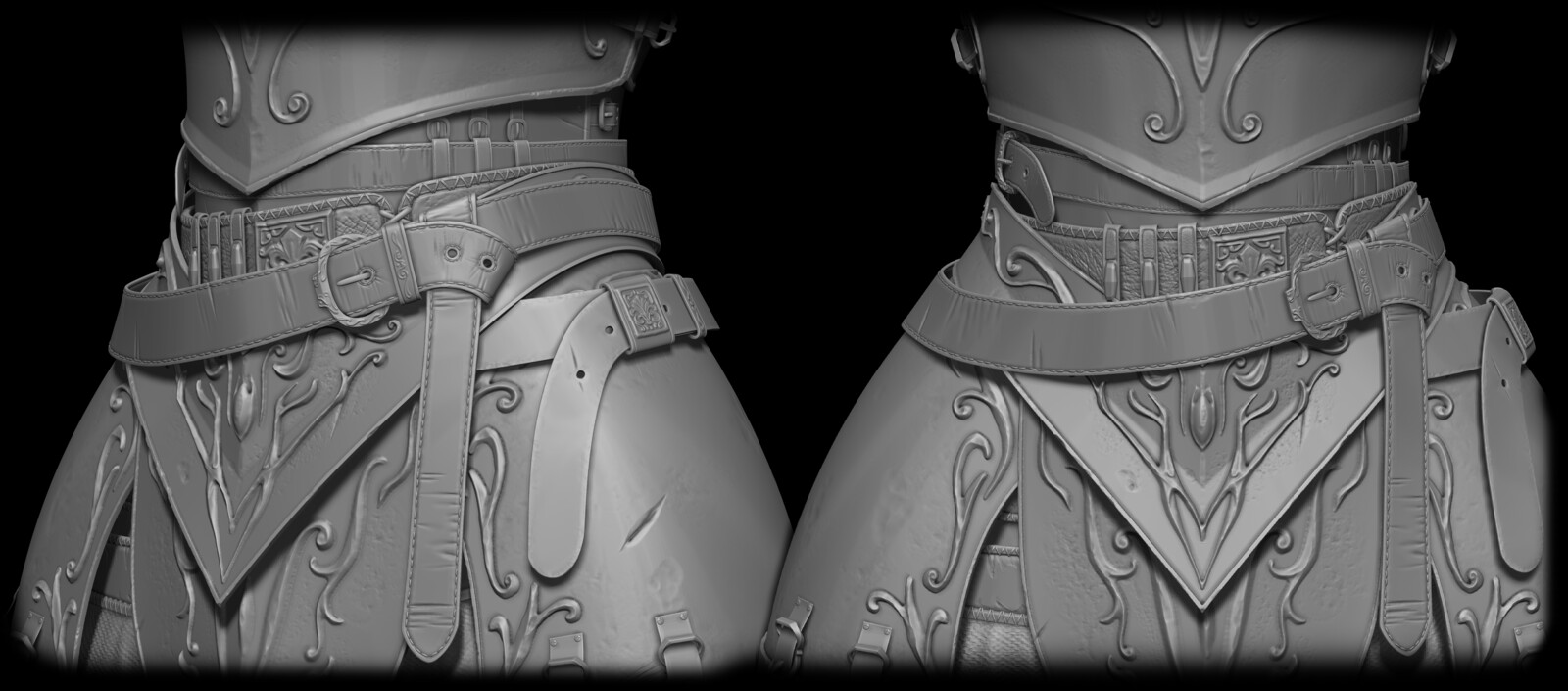 High Poly Belt Details