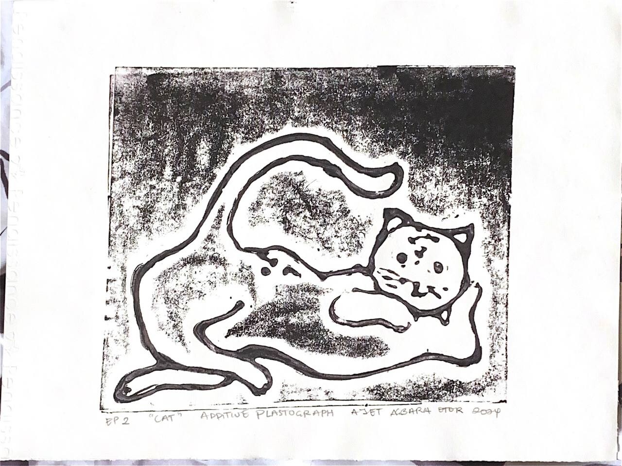 Cat, Additive Plastography, Experimental Print