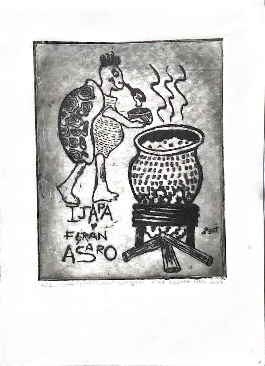 Ijapa Feeran Asaro, Drypoint Etching