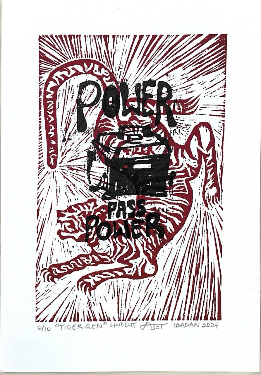 Tiger Gen, Linocut